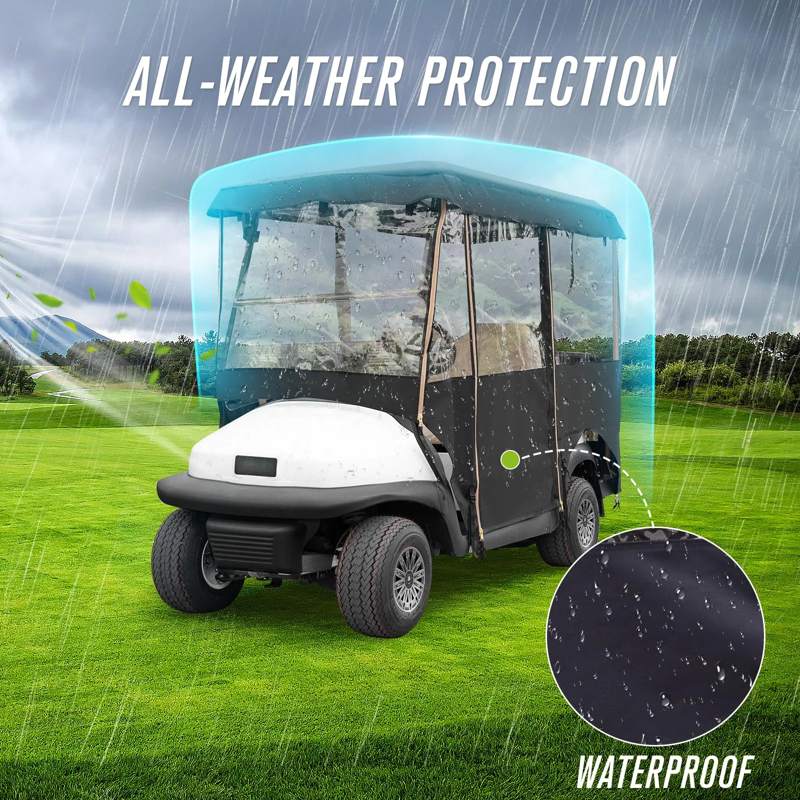 LUPPLE Golf Cart Enclosure for 83–88-Inch Roofs image 3