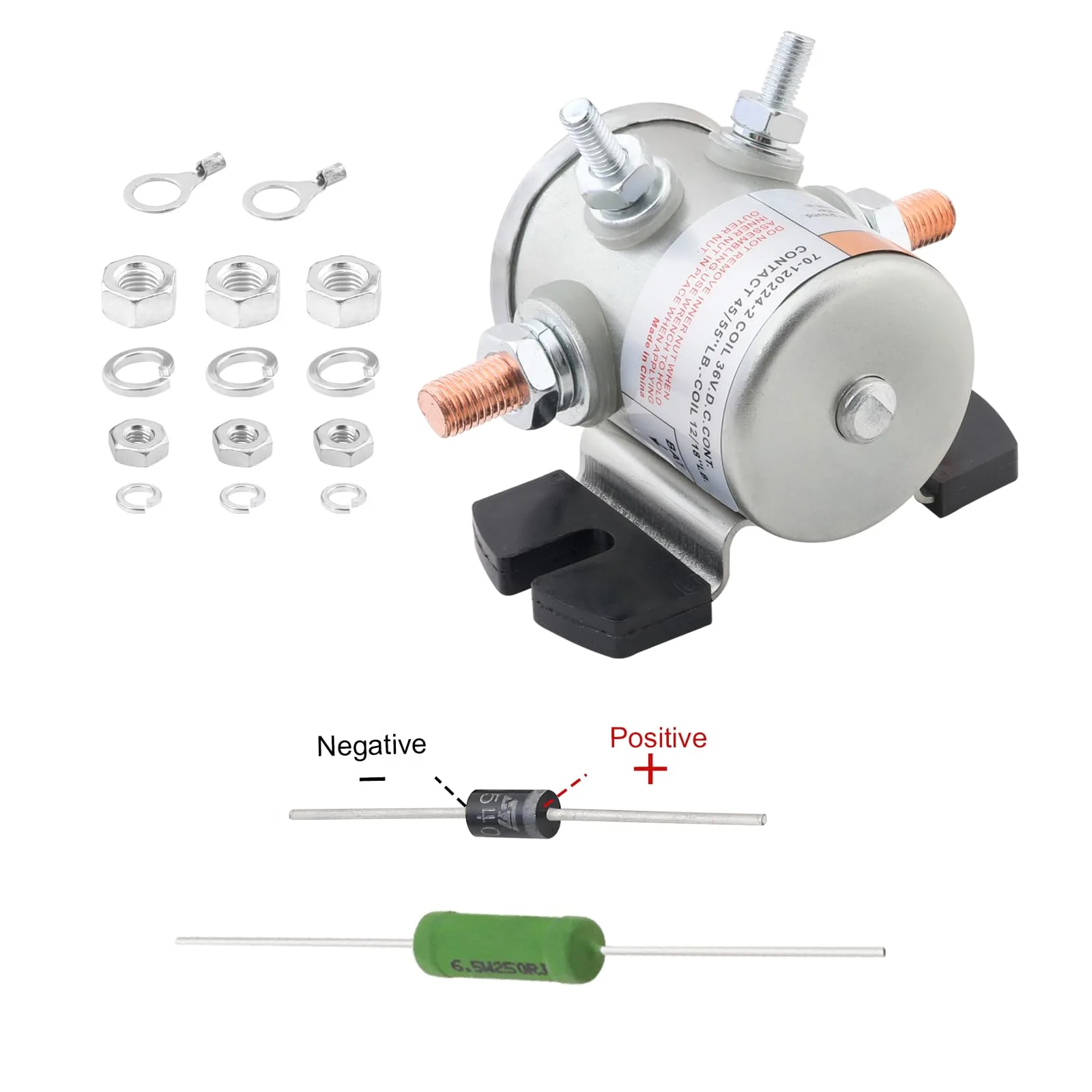 Roykaw 36V Solenoid Relay Kit for E-Z-GO and Yamaha G2 image 2