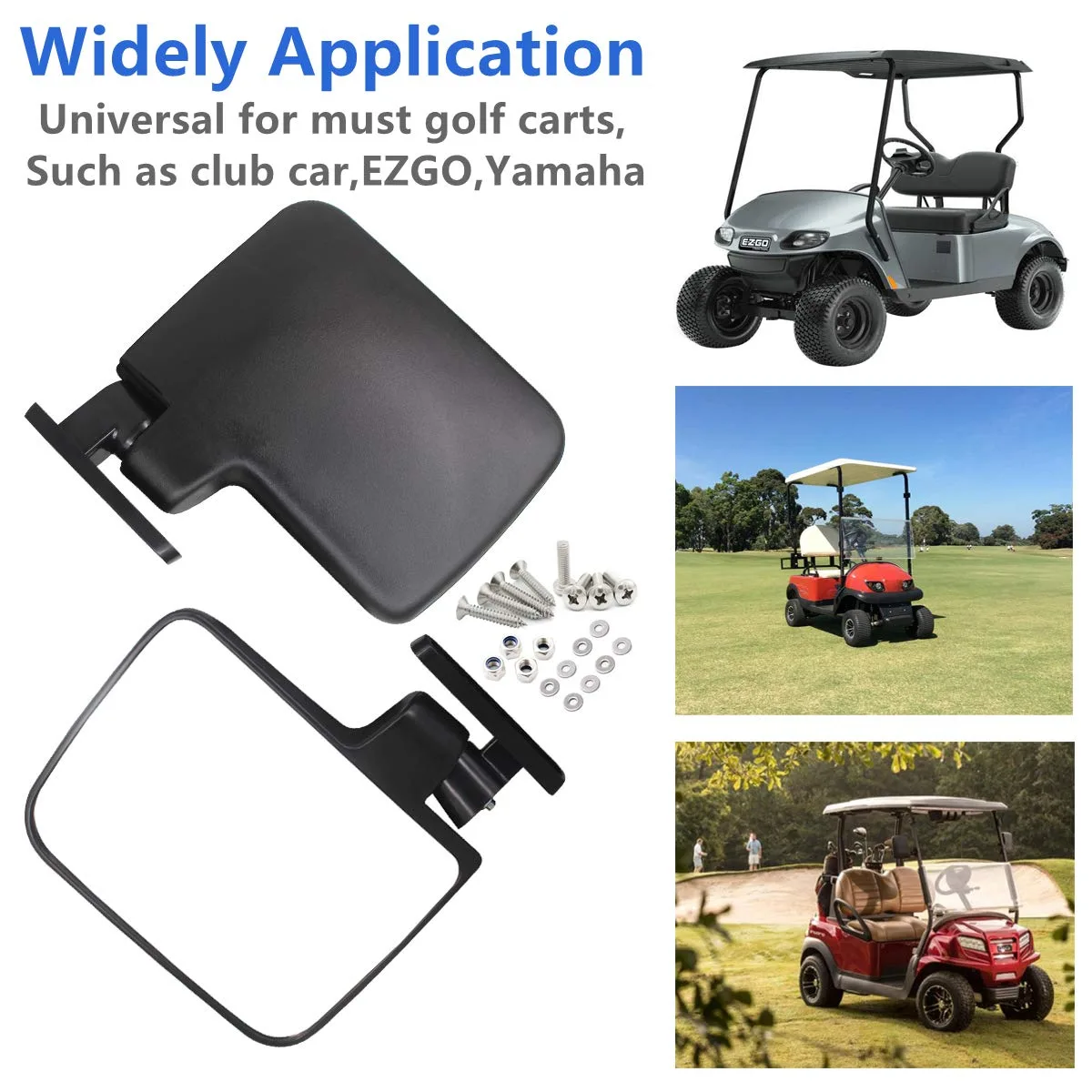 HKOO Folding Golf Cart Side Mirrors, 5 x 7 Inch image 4