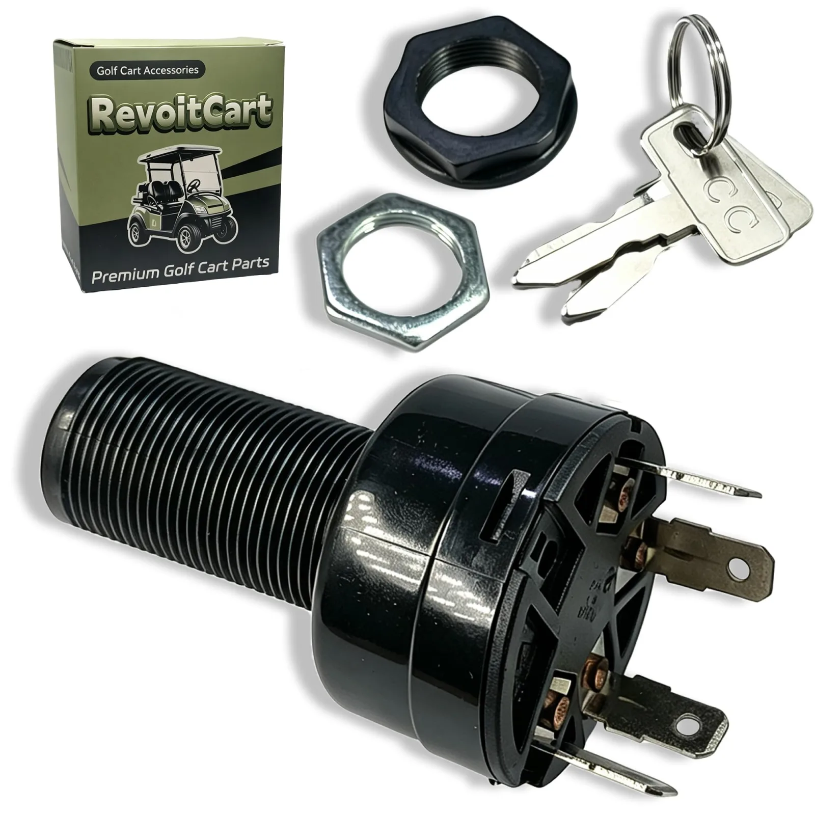 RevoitCart Ignition Key Switch for Club Car Gas Carts