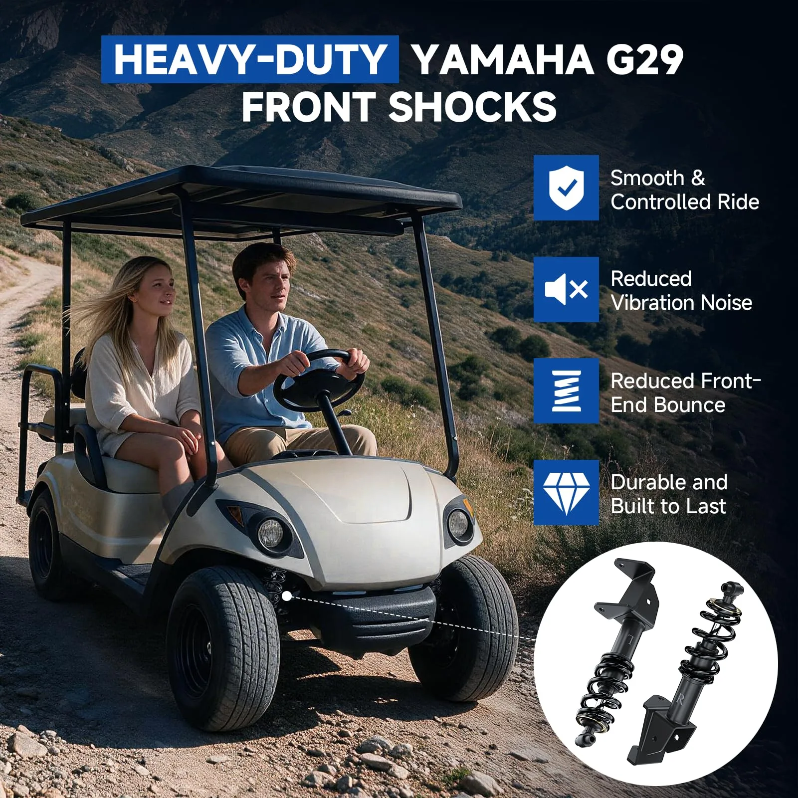 Rzcazzide Front Shocks for Yamaha G29 Drive 2007-2016 image 4