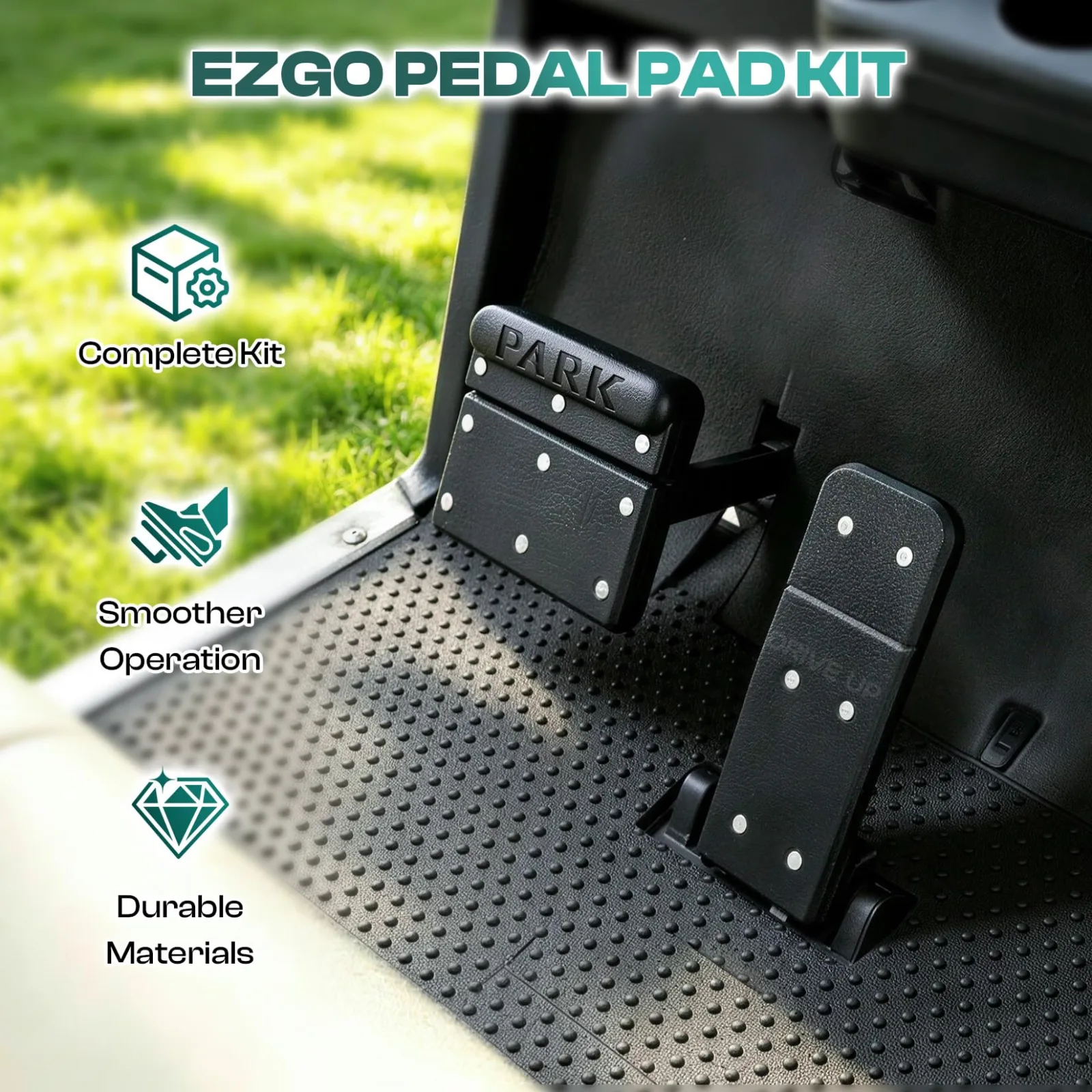 DRIVE UP E-Z-GO Pedal Pad Cover Set 70274-G01 image 4