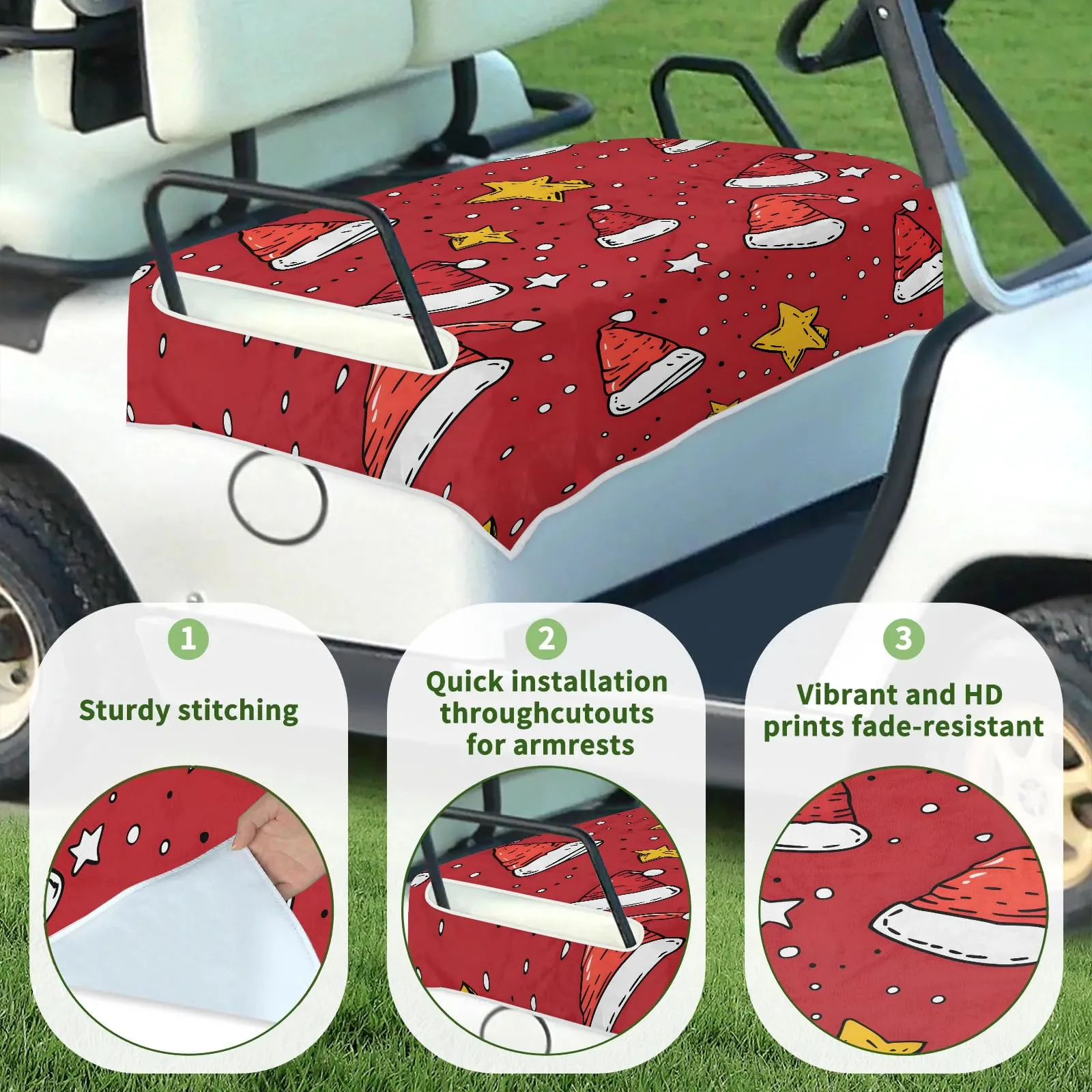 Tiveruda 51" x 31" Golf Cart 2-Person Seat Cover – Polyester image 3