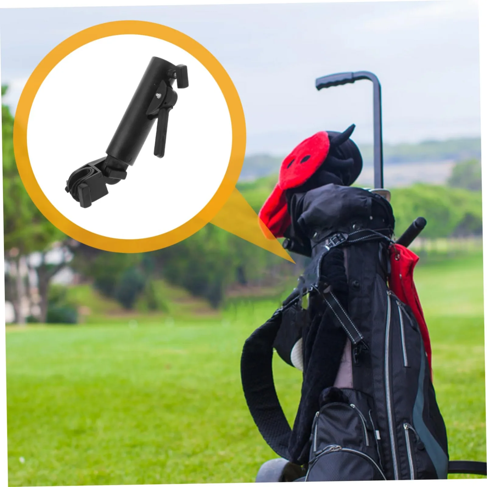 JOINPAYA Adjustable ABS Golf Cart Umbrella Holder Clamp - Black image 3