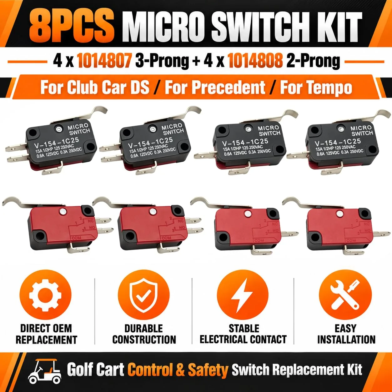 Formiden Micro Switch Kit for Club Car DS Precedent Tempo image 2