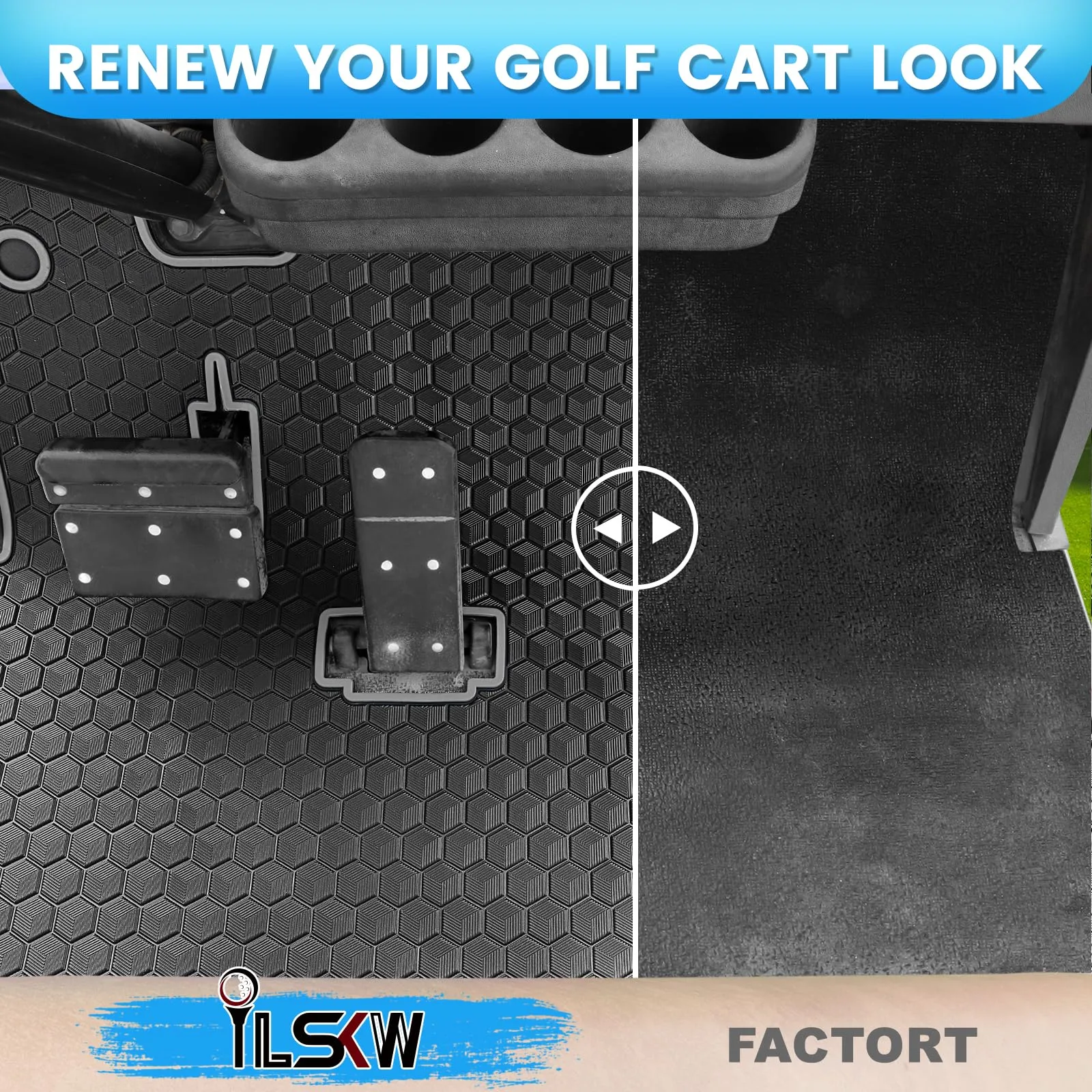 iLSKW Rubber Floor Mat for EZGO TXT Golf Carts image 4