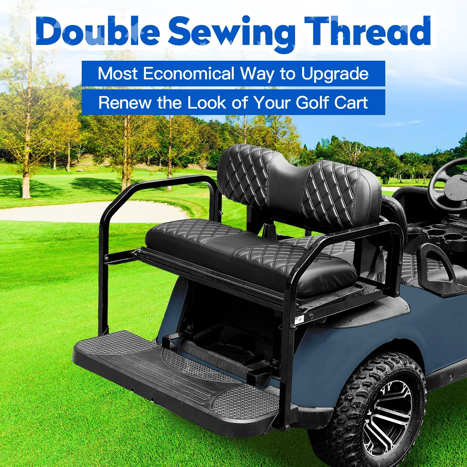 NOKINS Seat Covers for Club Car Precedent – NKS4R10015-BLKS image 3