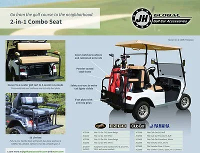 3G Tan 2-in-1 Seat Kit & Golf Bag Carrier for E-Z-GO TXT (Parts:2CO100) image 4
