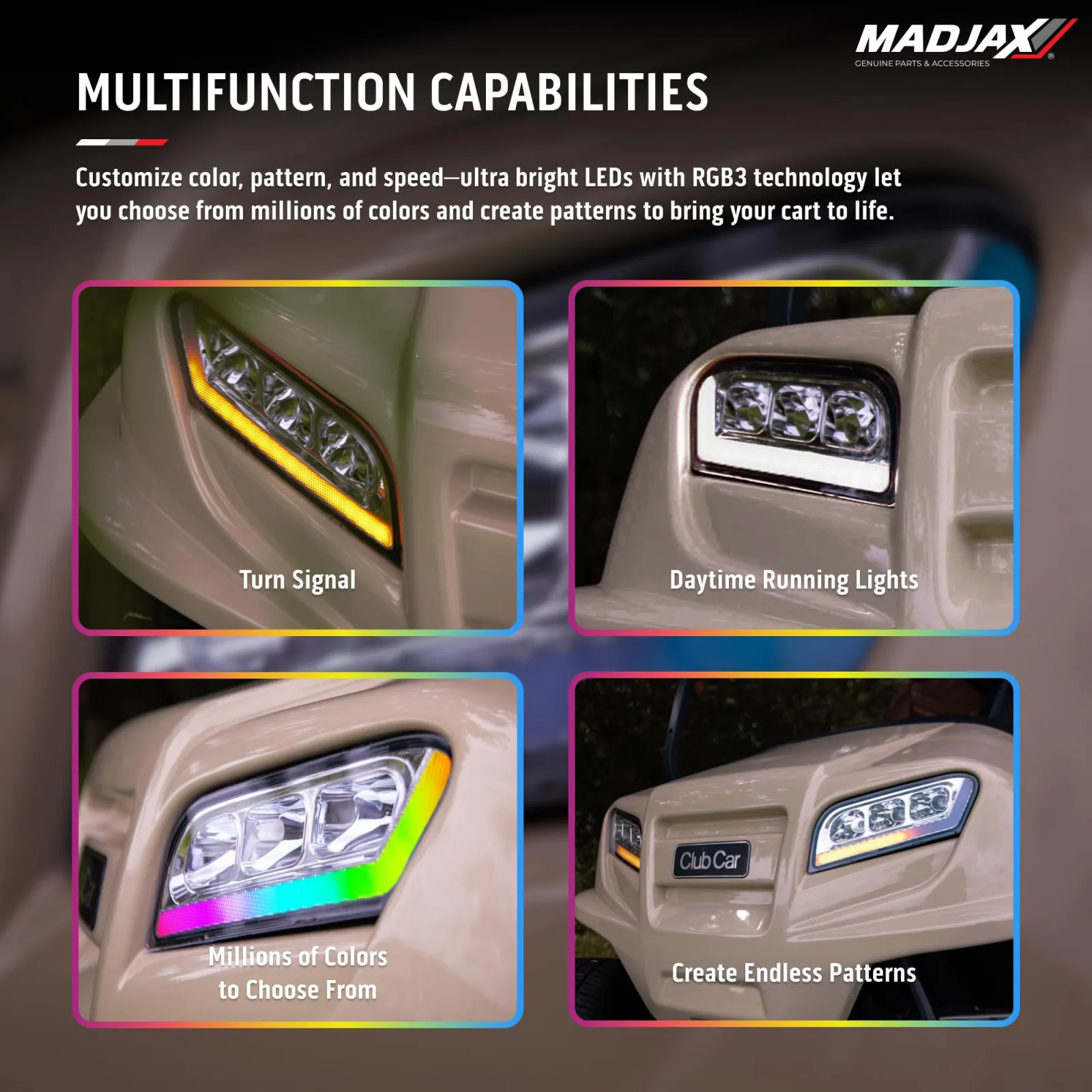 MADJAX LUX LT RGB LED Headlight Kit 02-140 image 4