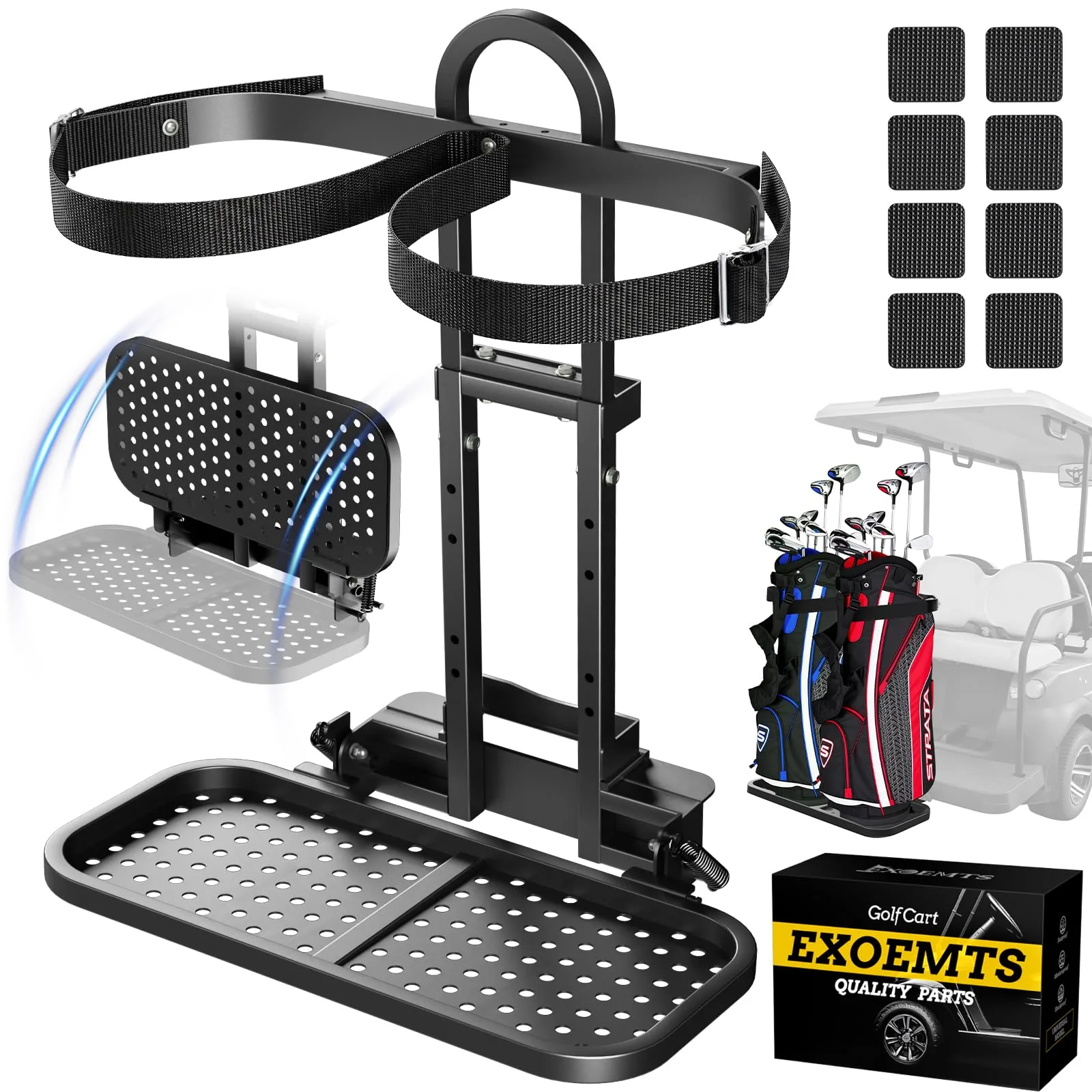 EXOEMTS Golf Cart Rear Seat Bag Holder for 4-Seaters