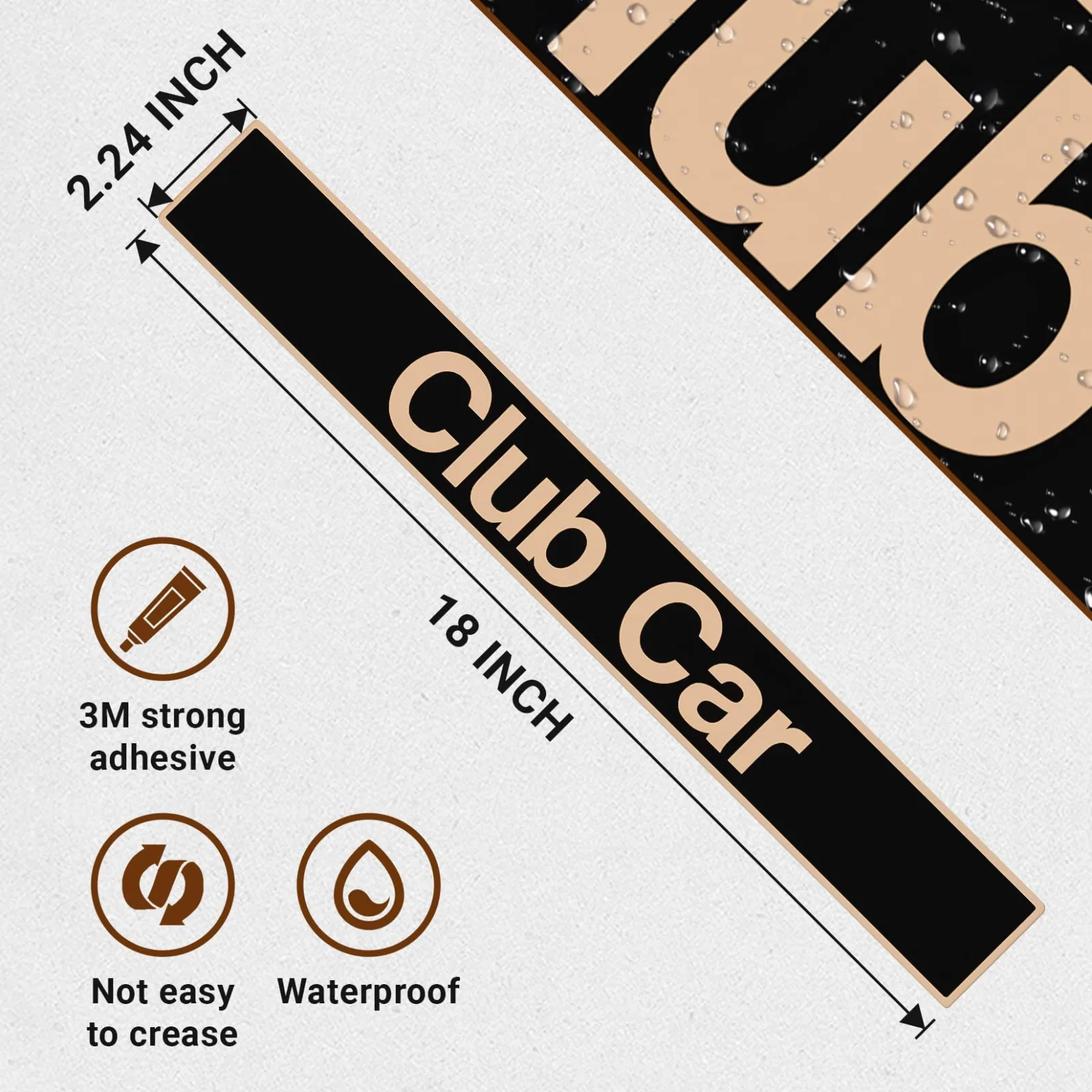 DRIVE UP Club Car DS Name Plate Decal DU00214 image 2