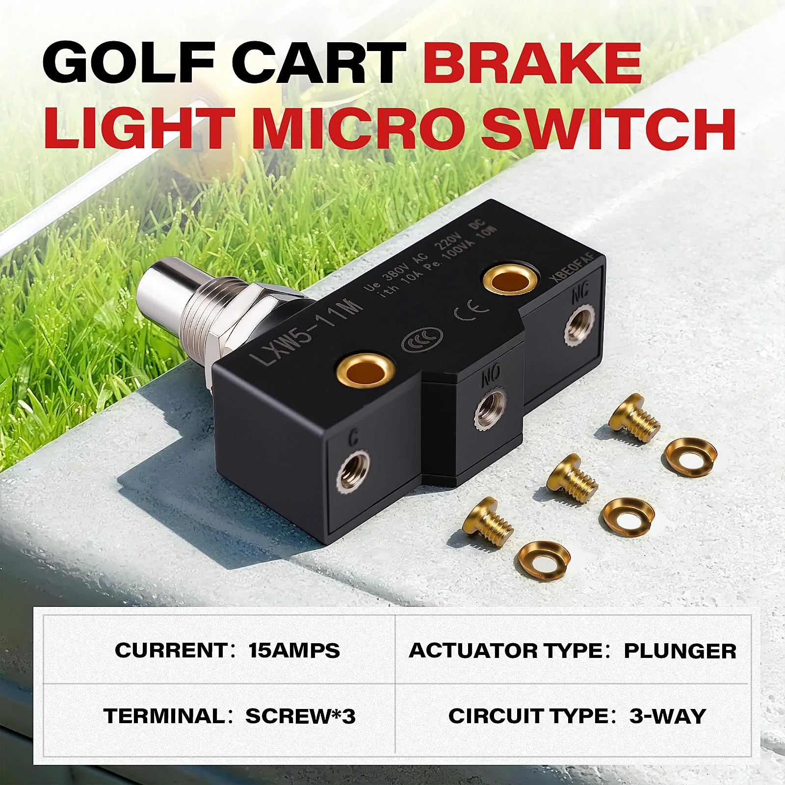KyuerWK Brake Light Micro Switch for Club Car and E-Z-GO image 3