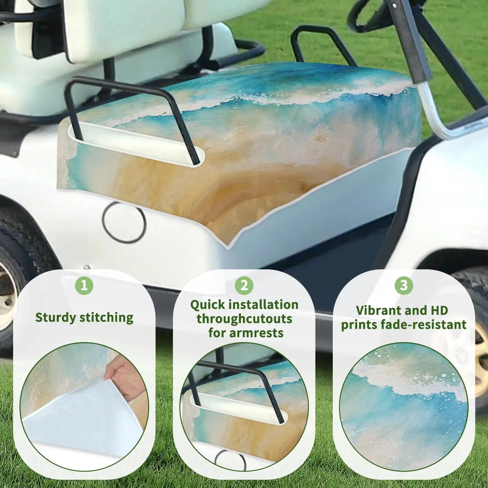 Tiveruda Golf Cart Seat Cover Blanket, 51 x 31 Inches image 3