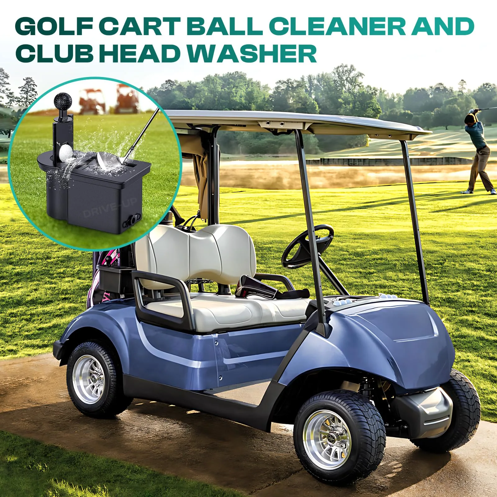 DRIVE UP Golf Cart Ball Washer and Club Cleaner Kit image 2