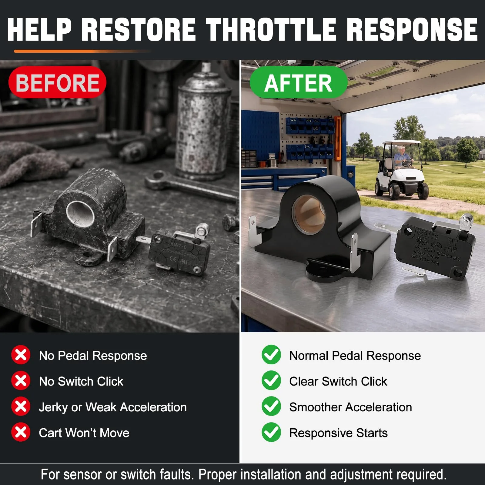 MOSNAI Throttle Repair Kit for E-Z-GO TXT & Medalist image 3