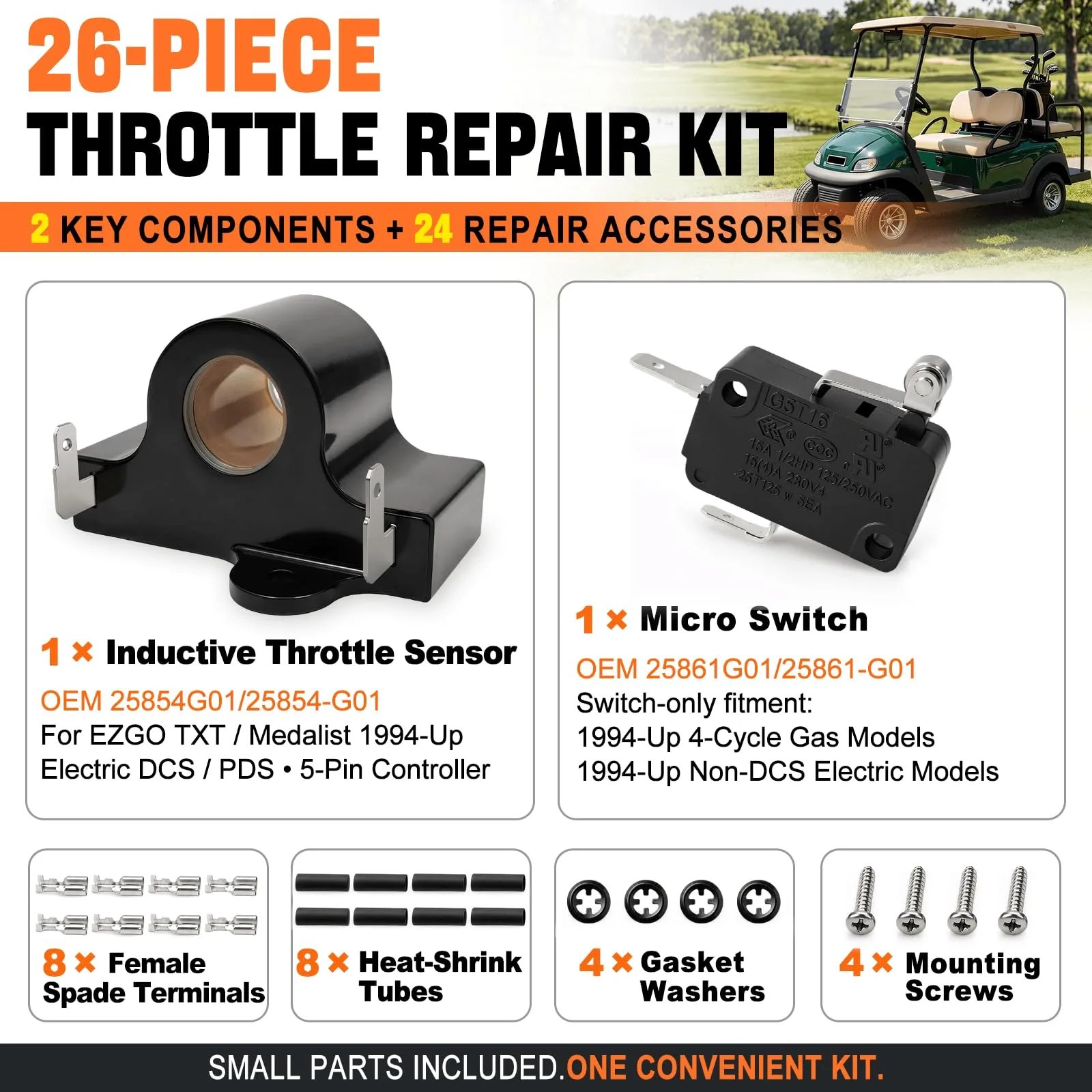 MOSNAI Throttle Repair Kit for E-Z-GO TXT & Medalist image 4