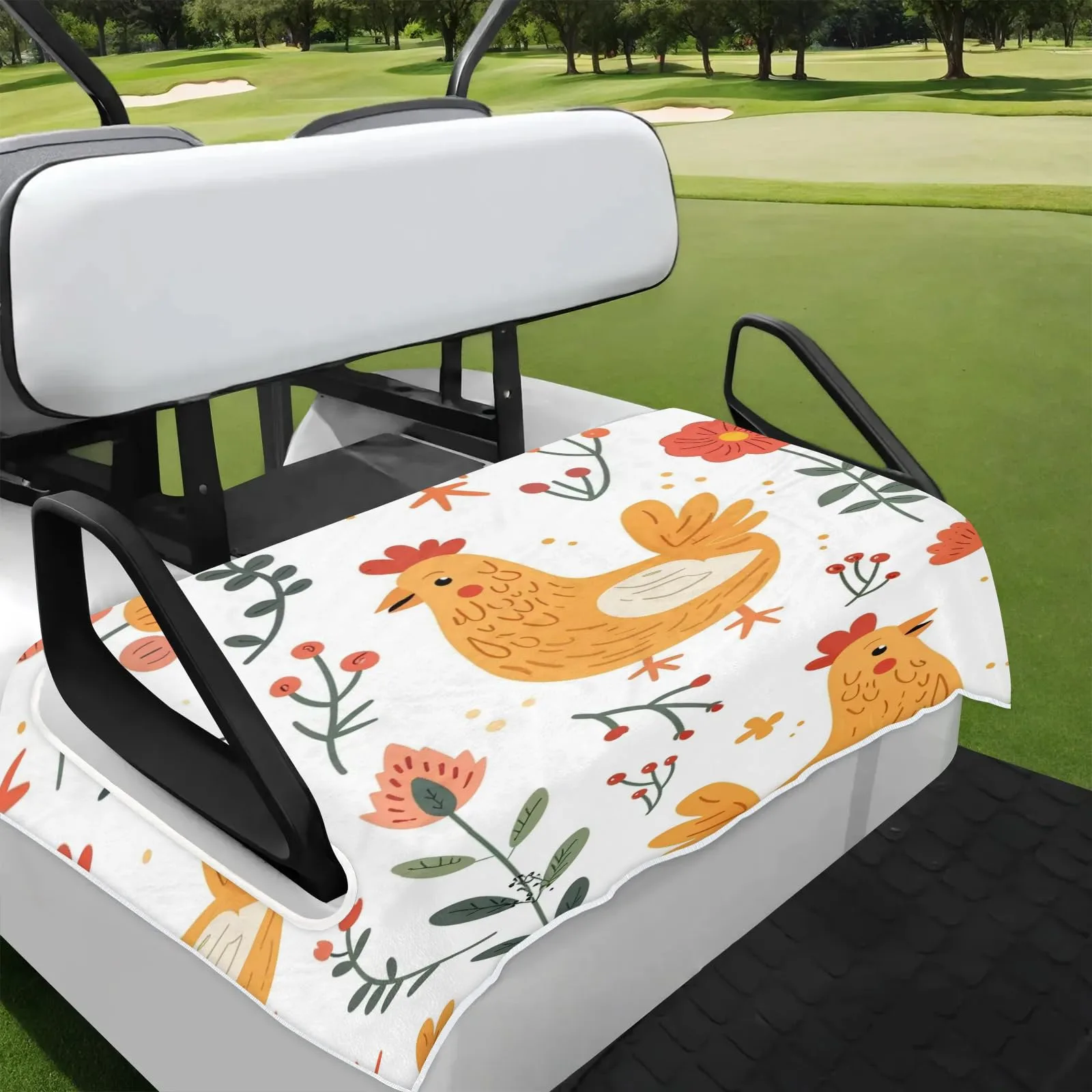 Tiveruda Golf Cart Seat Cover for Double Seats 51 x 31 in