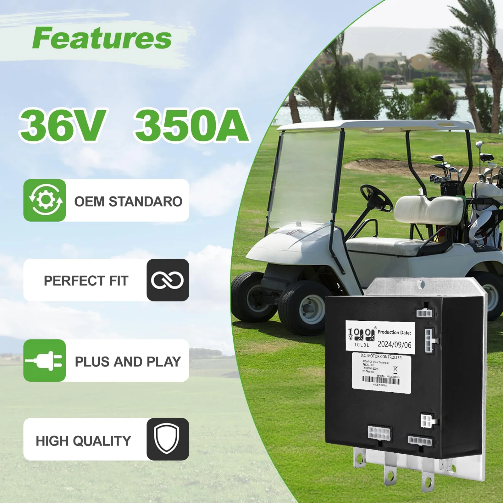 10L0L 36V/350A Controller for E-Z-GO TXT 2000-2009 image 3