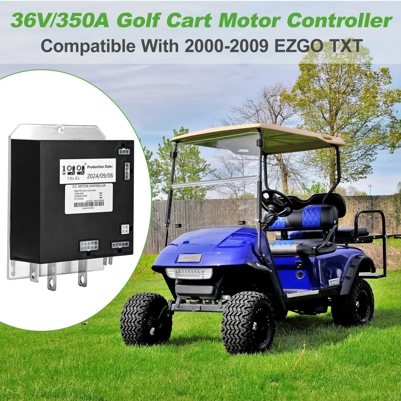 10L0L 36V/350A Controller for E-Z-GO TXT 2000-2009 image 4