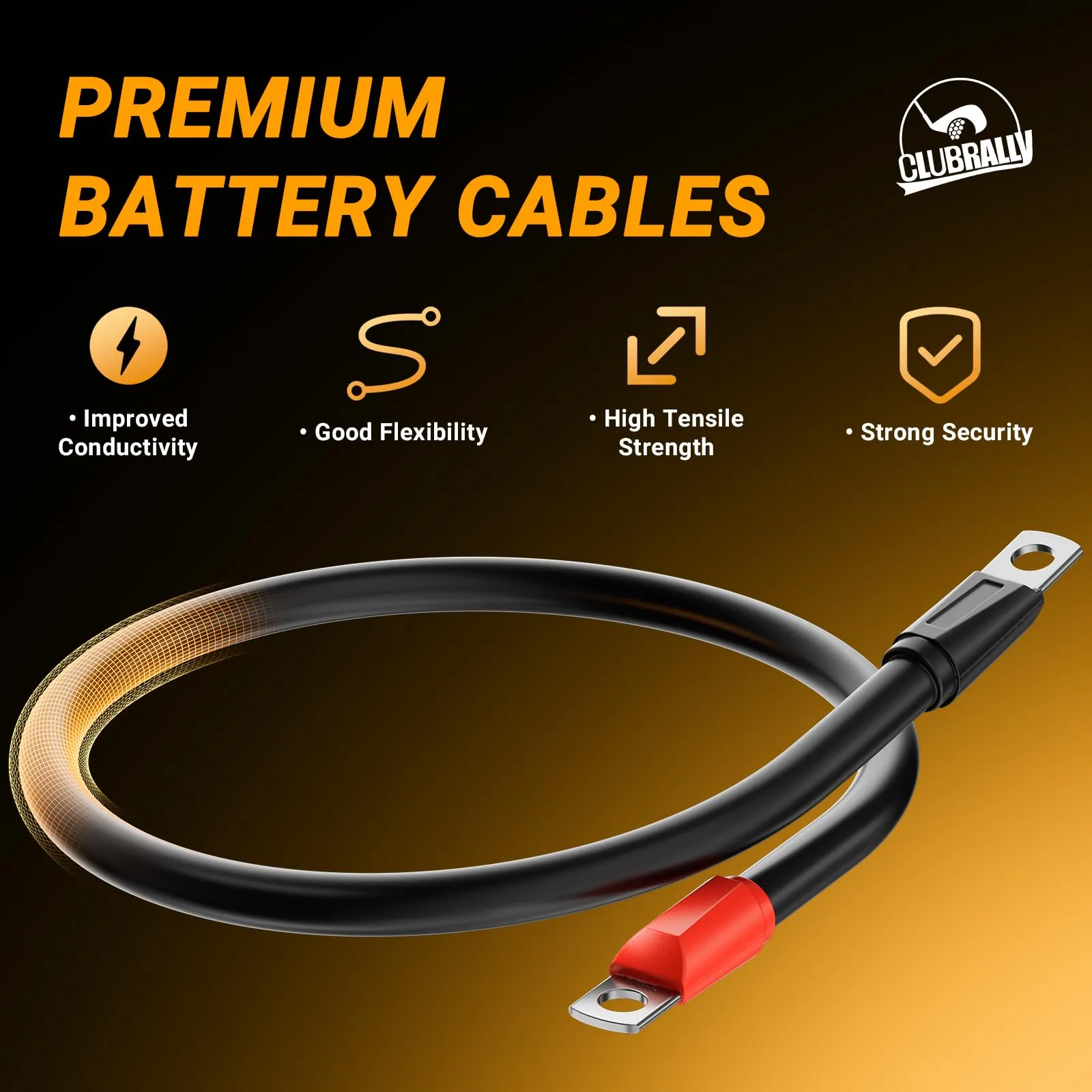 CLUBRALLY Battery Cable Set for 48V Club Car DS image 3