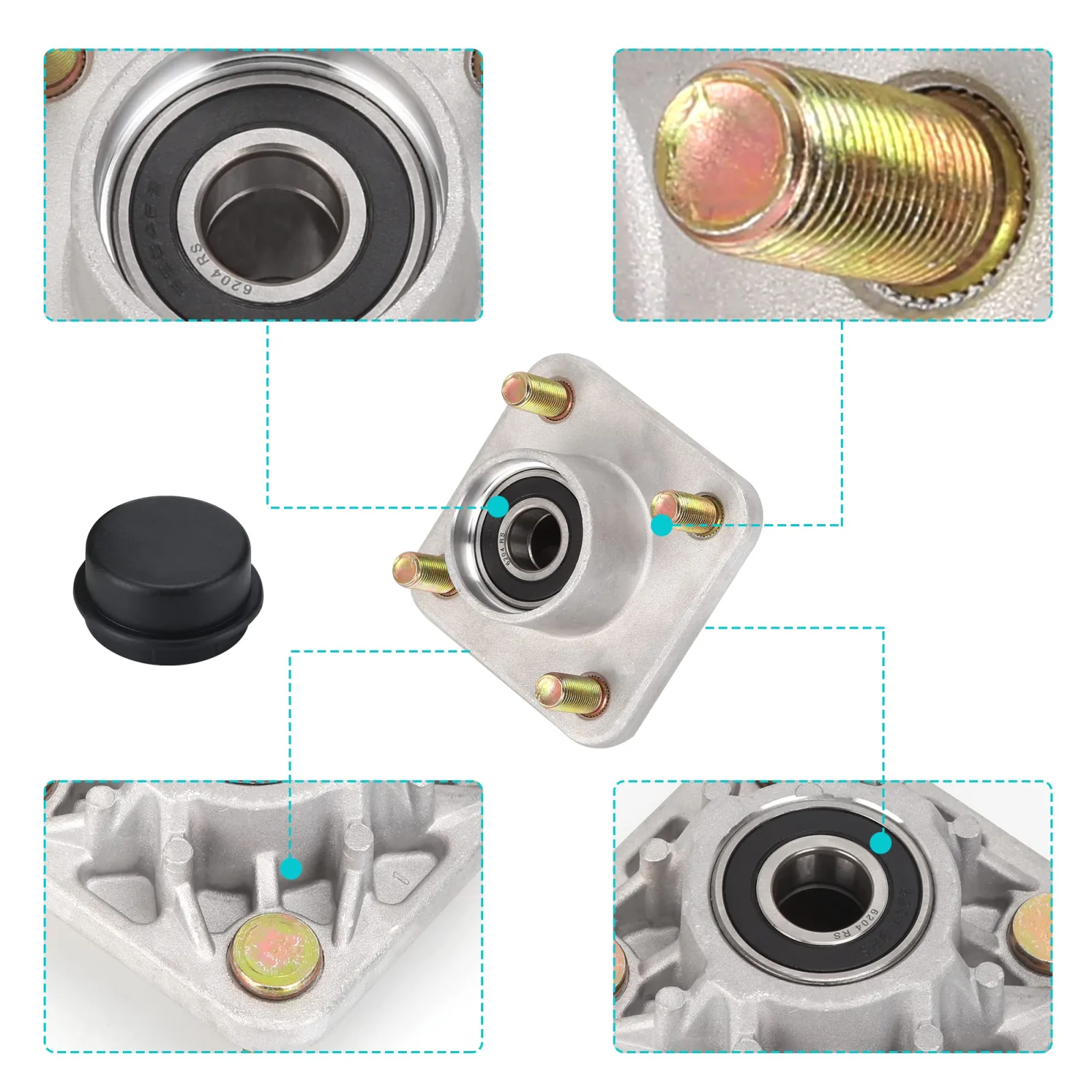 10L0L Front Wheel Hub Assembly for Club Car DS & Precedent image 3