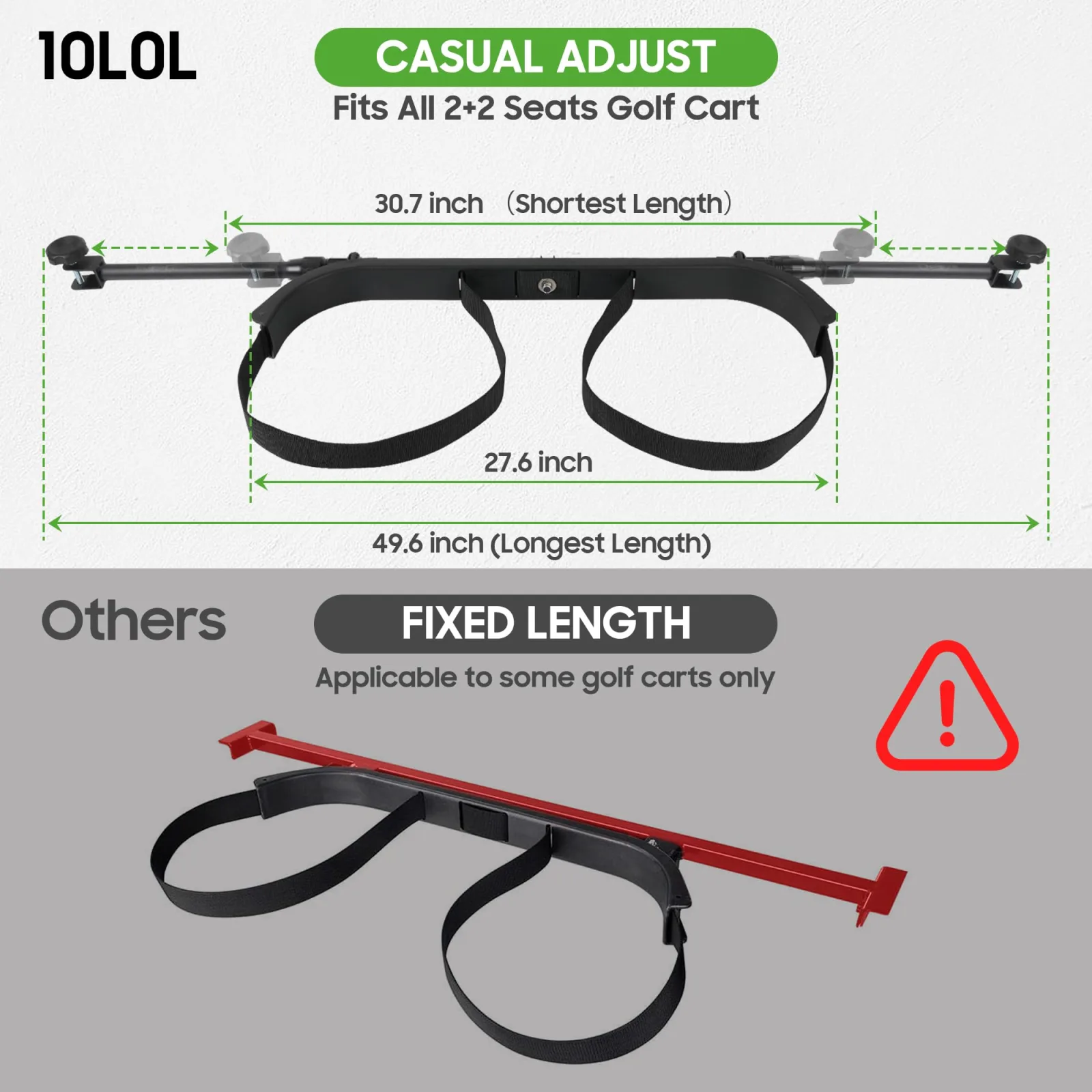 10L0L Universal Golf Cart Rear Bag Holder Bracket image 2