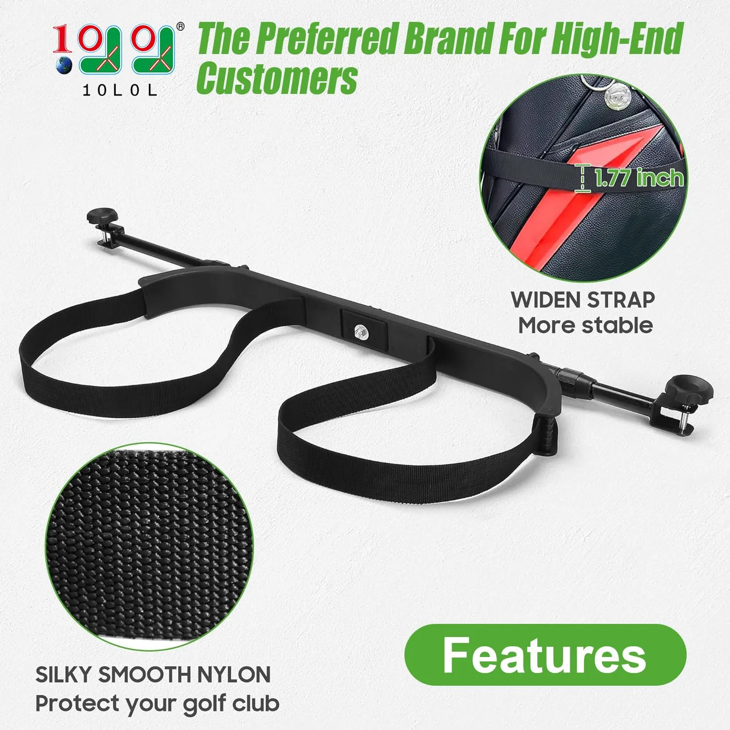 10L0L Universal Golf Cart Rear Bag Holder Bracket image 4