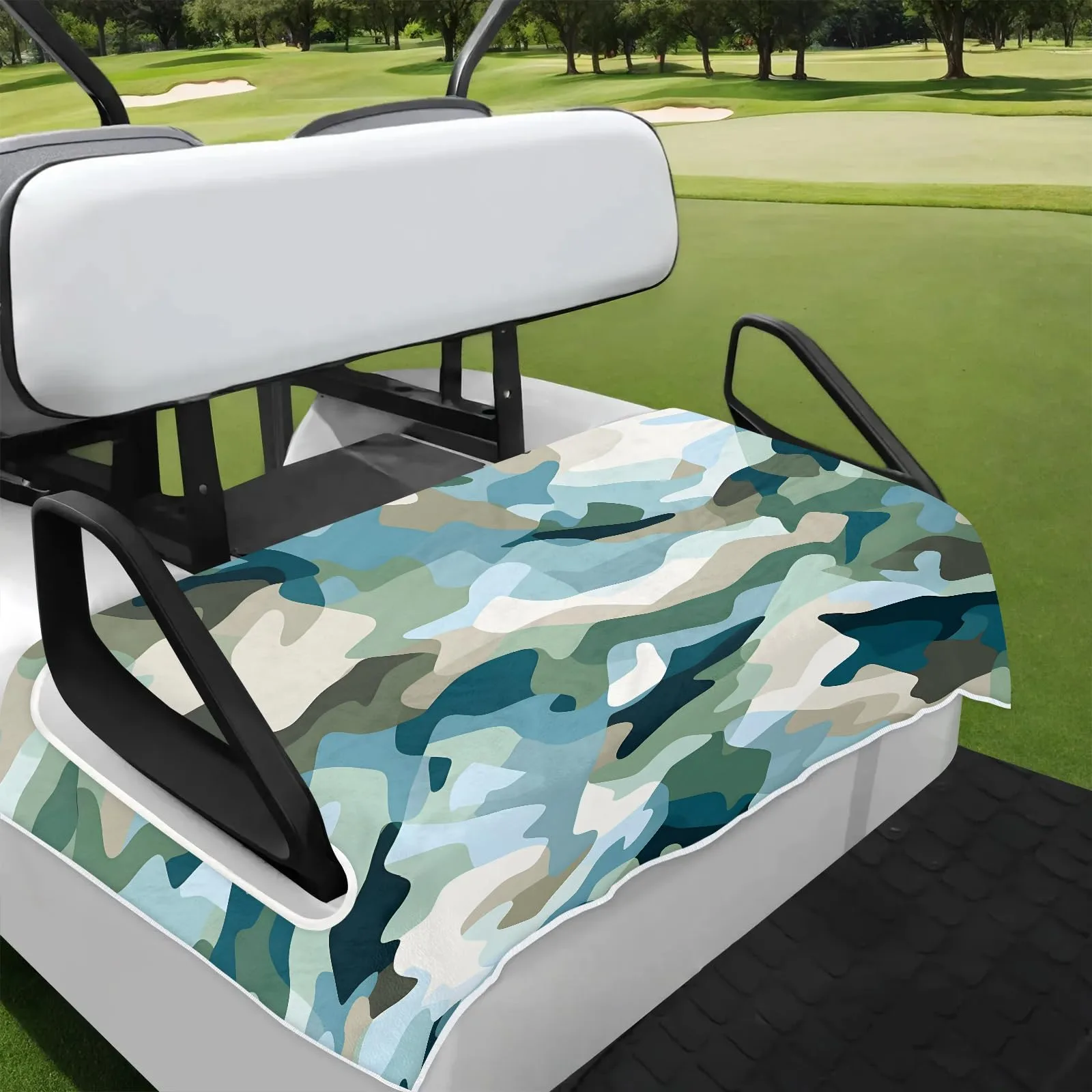 Tiveruda Golf Cart Seat Cover Blanket for Double Seats