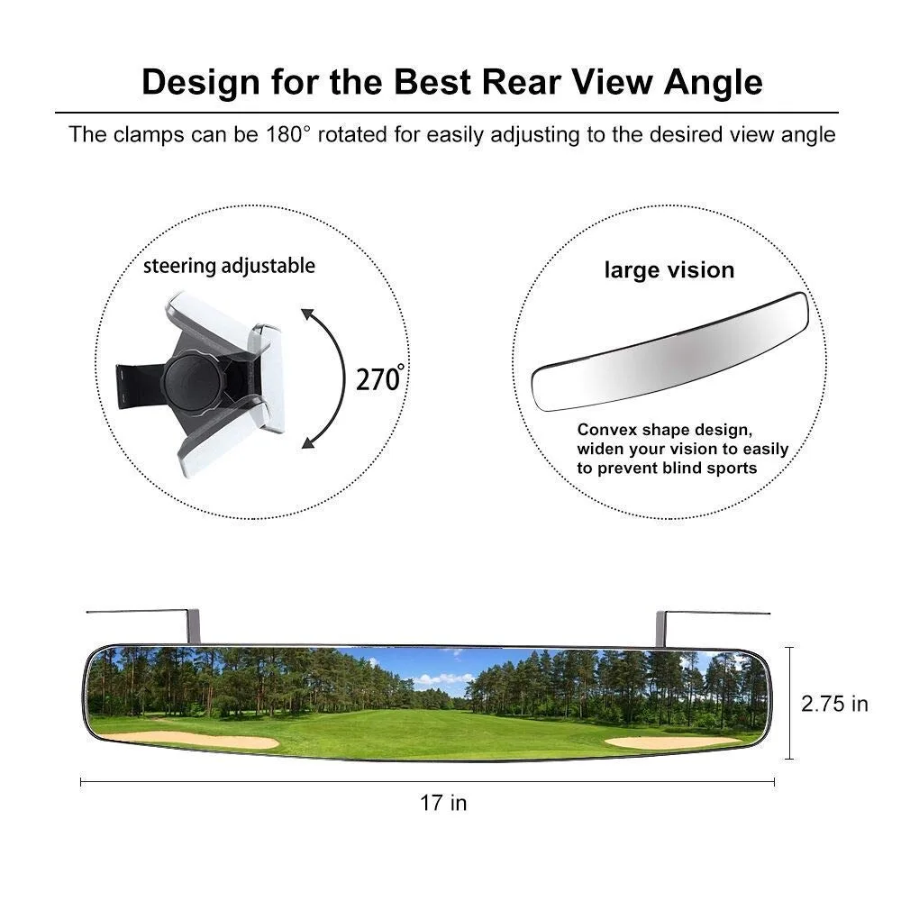 10L0L Golf Cart Mirror Set for E-Z-GO, Club Car & Yamaha image 2