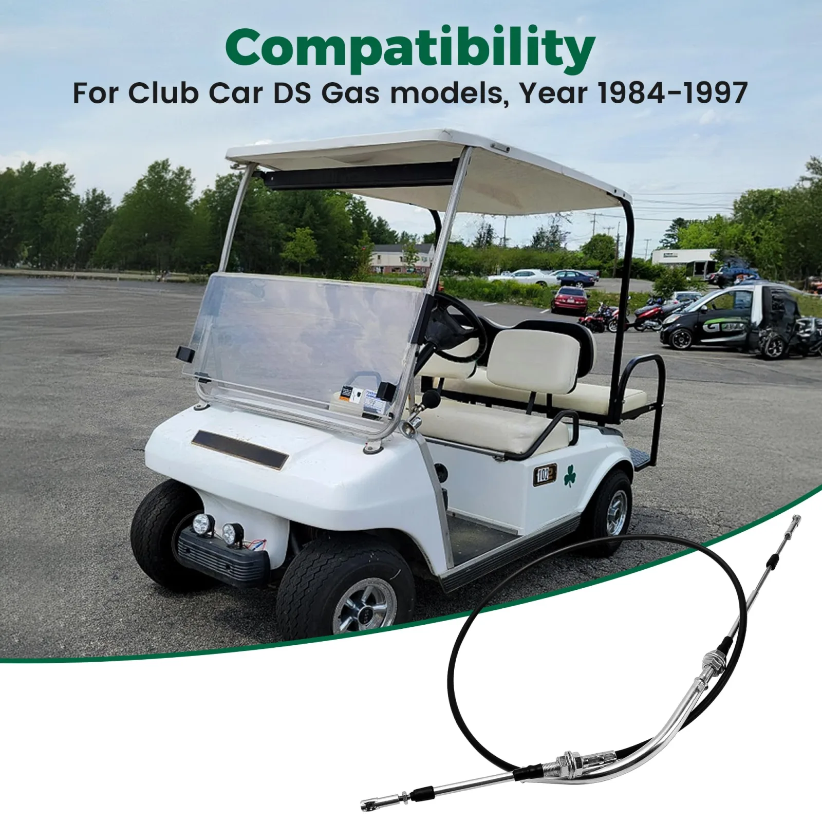 10L0L Forward/Reverse Transmission Shift Cable for Club Car DS 1984-1997 – 1013085 image 3