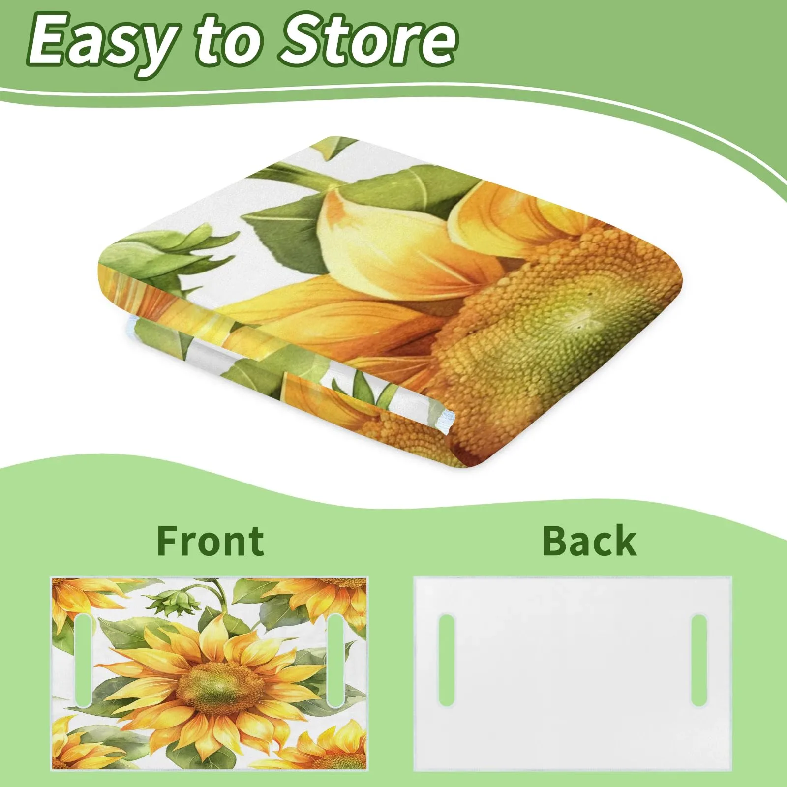 Tiveruda Yellow Sunflower Golf Cart Seat Cover 51 x 31 in image 4