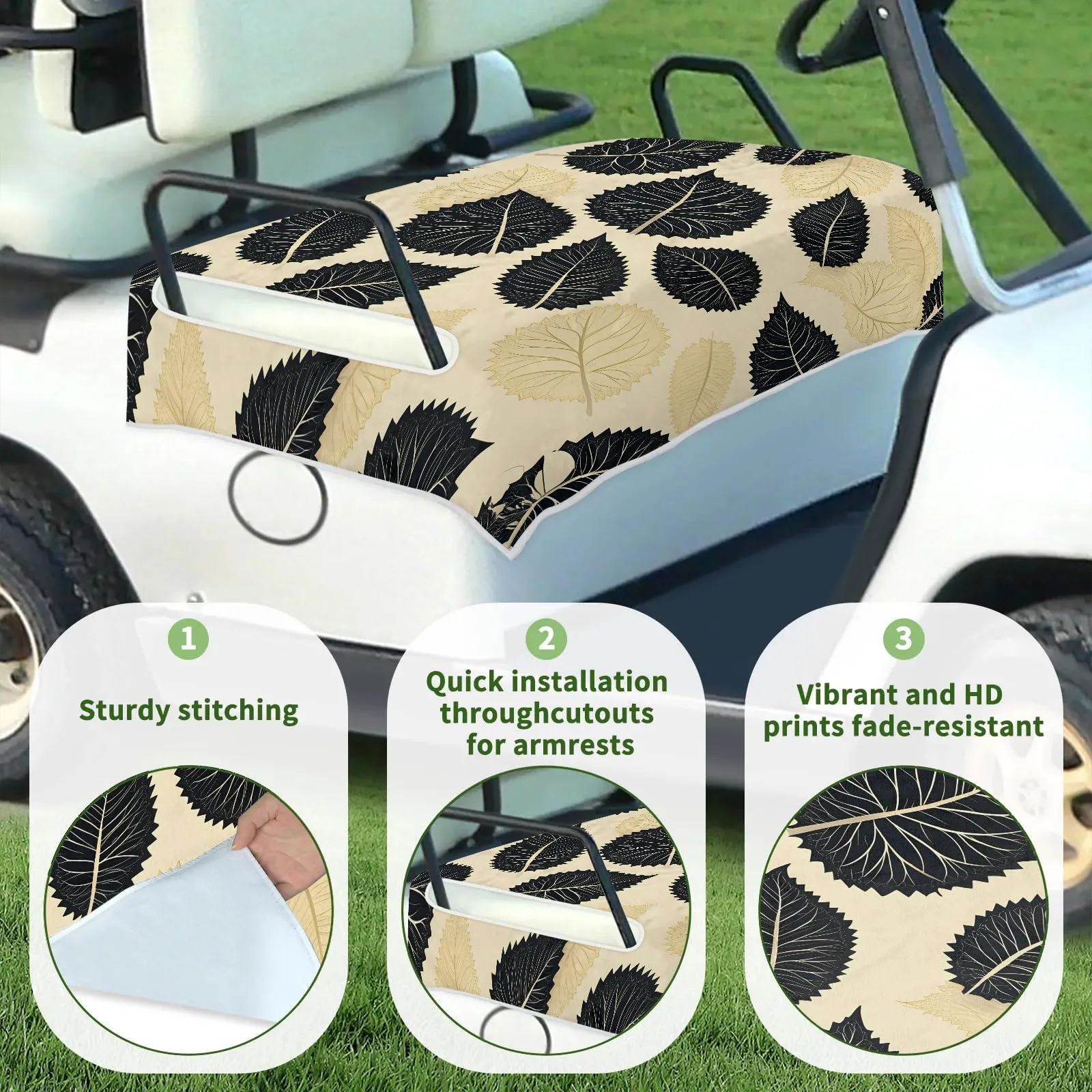 Tiveruda Golf Cart Seat Cover for Double Seats, 51 x 31 in image 3