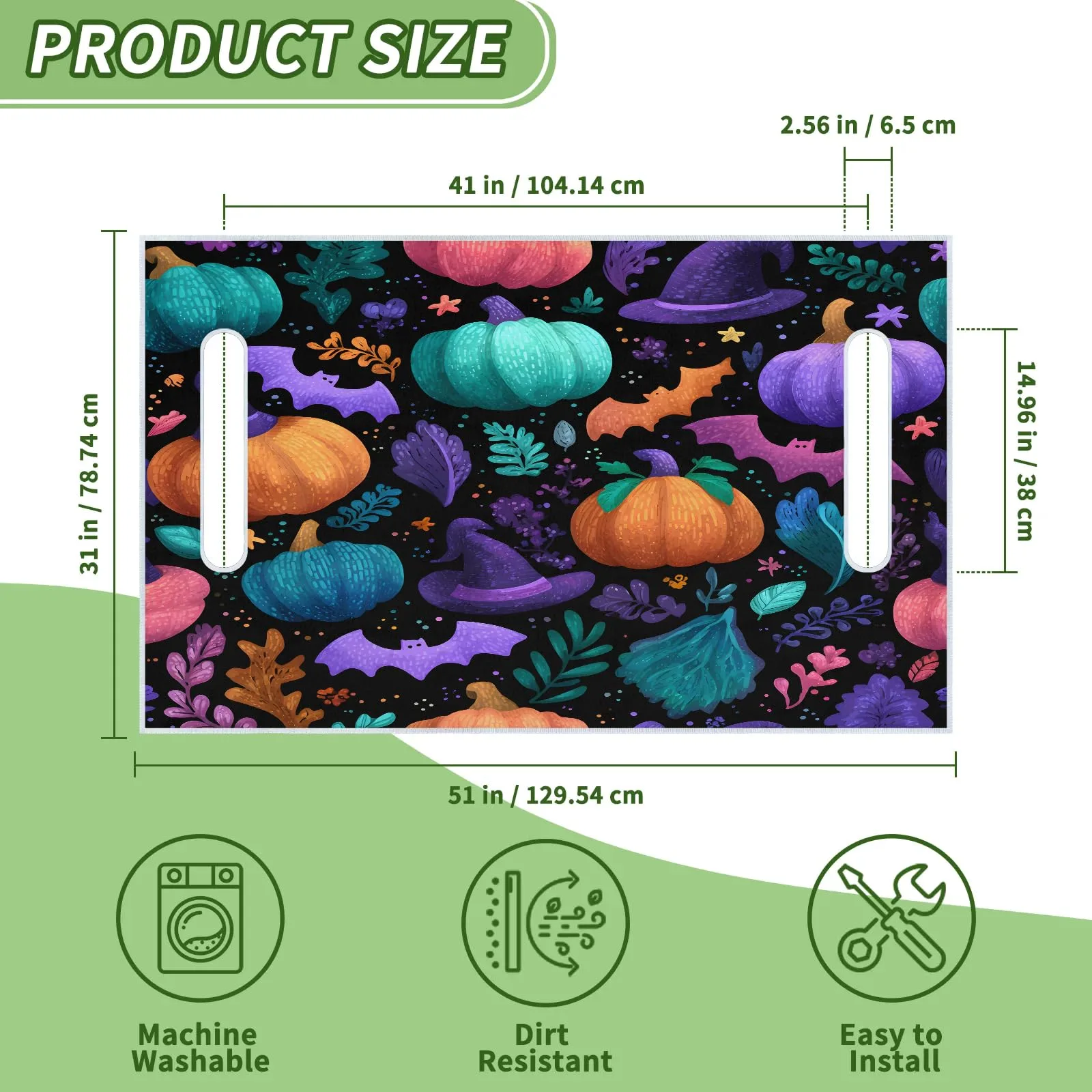 Tiveruda Halloween Pumpkin Golf Cart Seat Cover image 2
