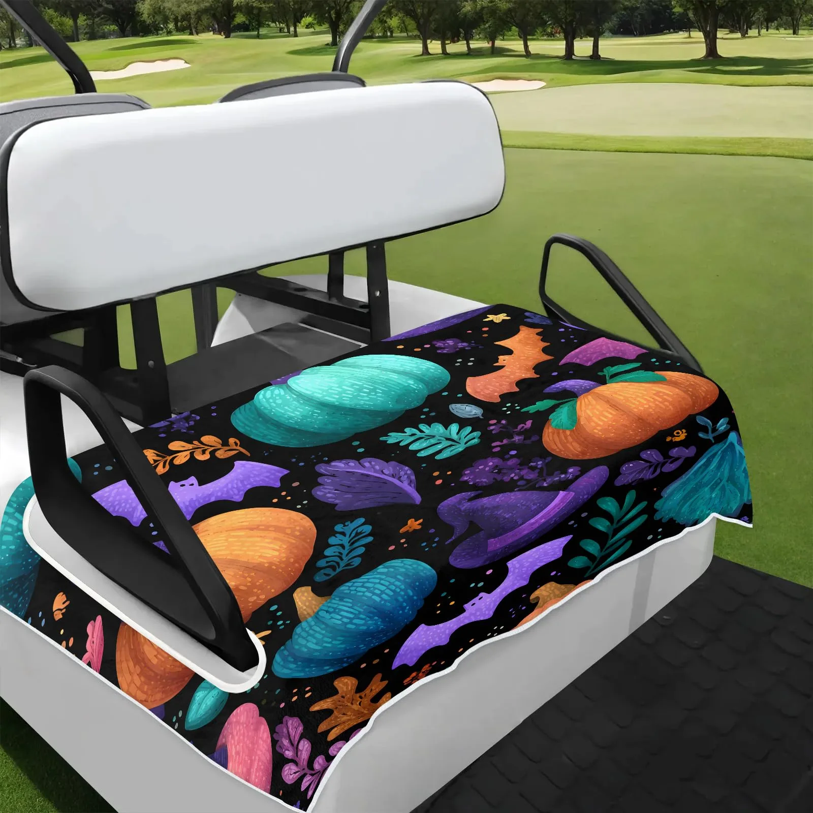 Tiveruda Halloween Pumpkin Golf Cart Seat Cover
