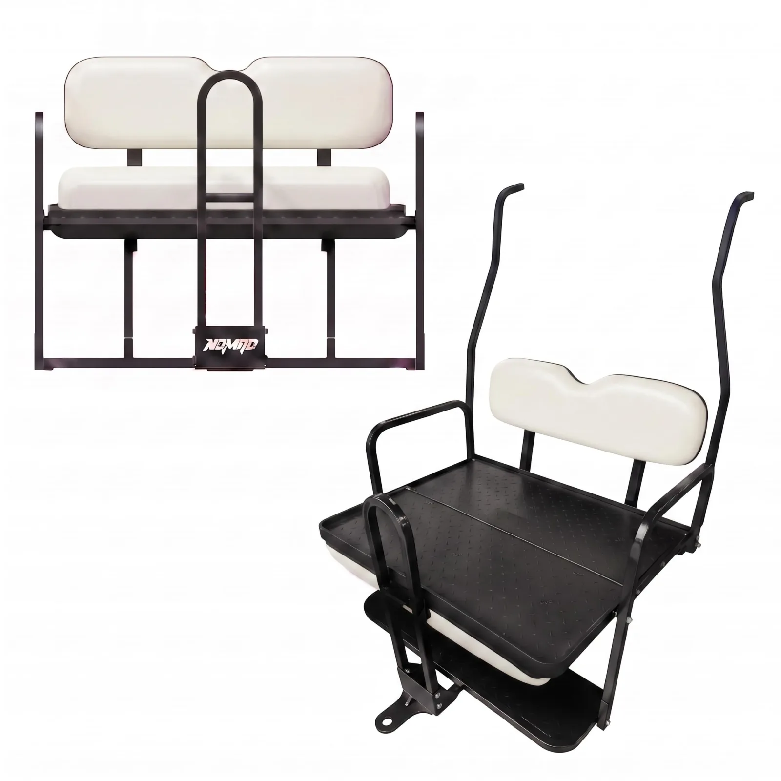 Hardcore Parts Rear Flip Seat Kit for Club Car DS 2000-2013