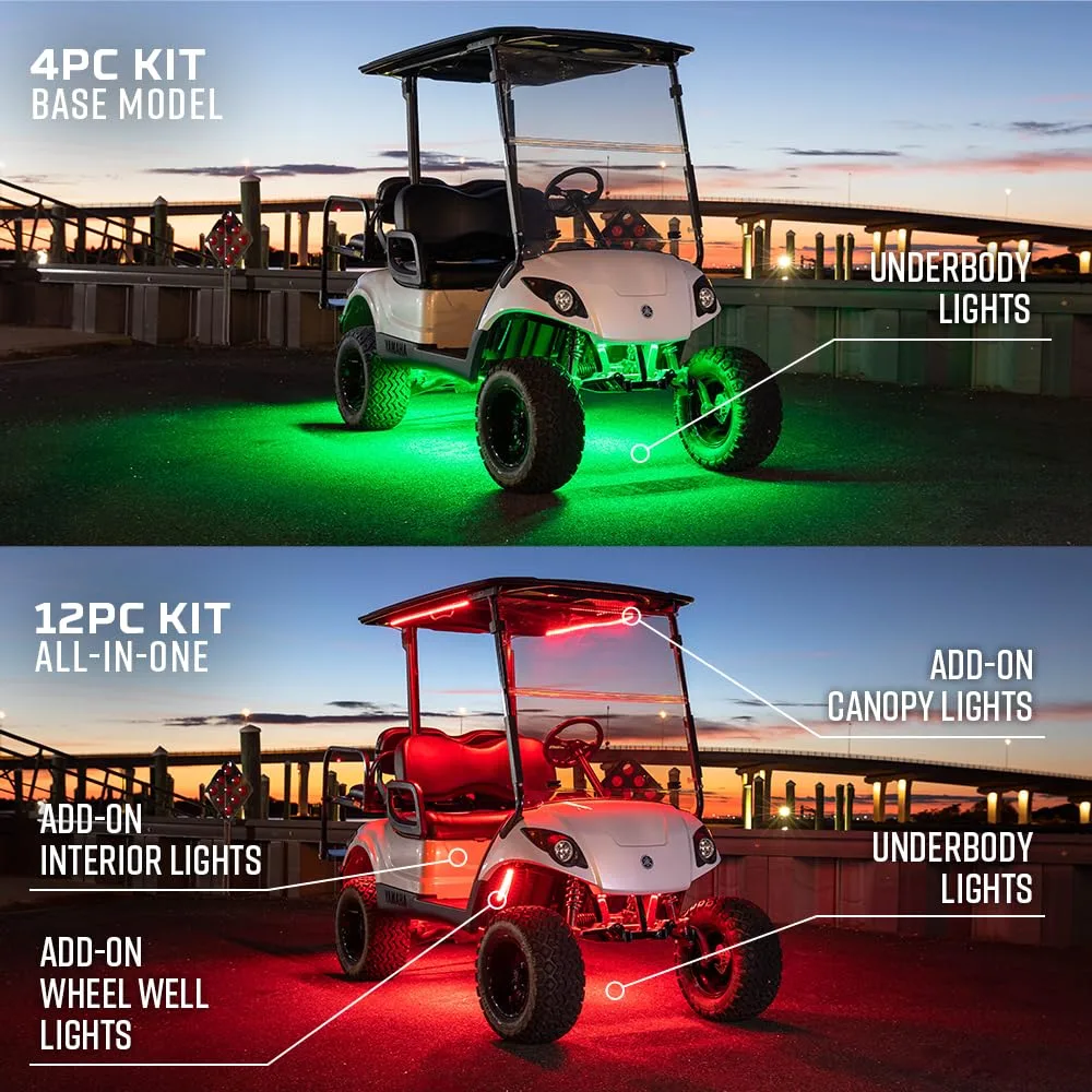 LEDGlow Golf Cart Canopy & Footwell LED Add-On Kit image 4