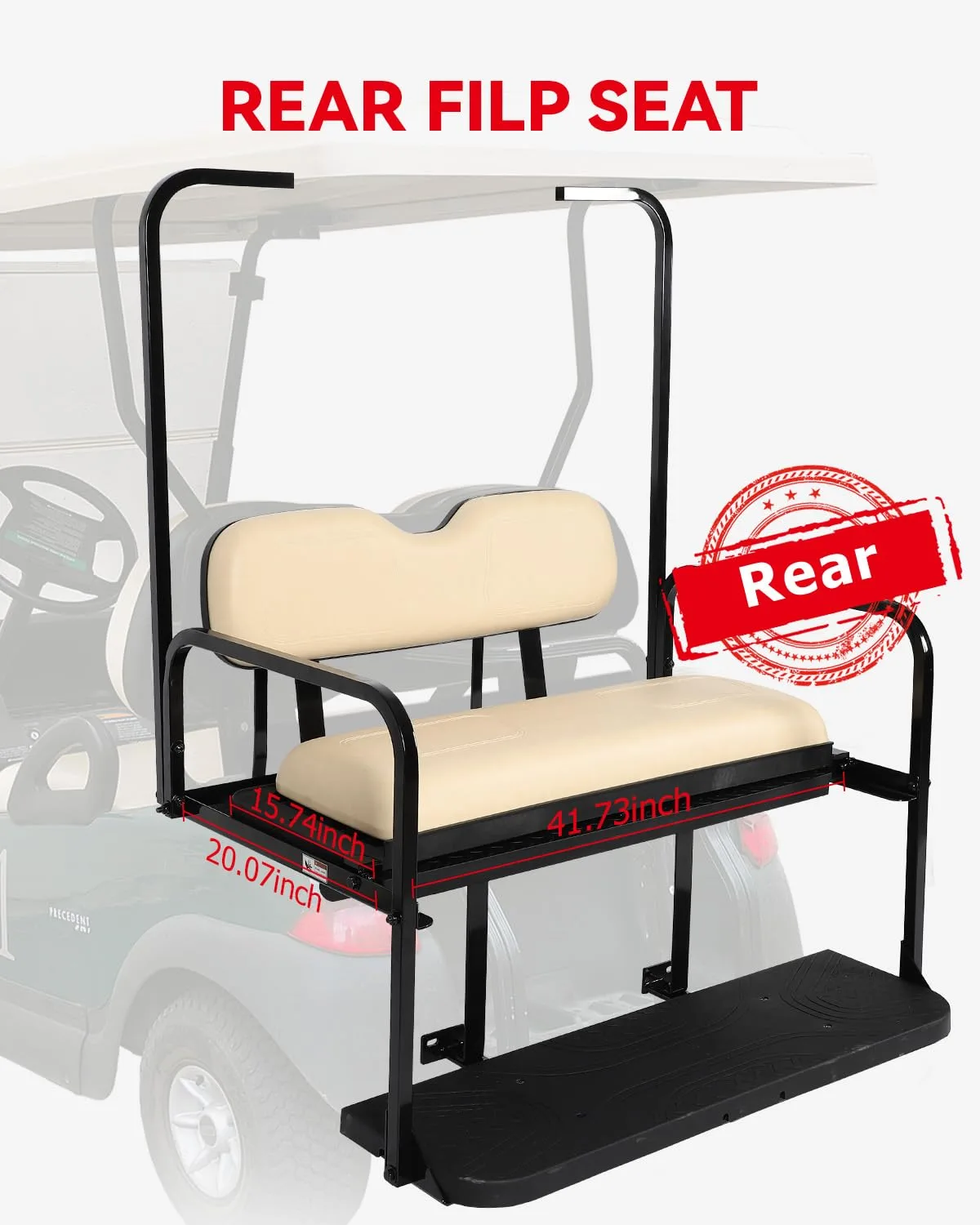 cciyu Rear Flip Seat Kit for Club Car DS 2000.5-2013 image 2