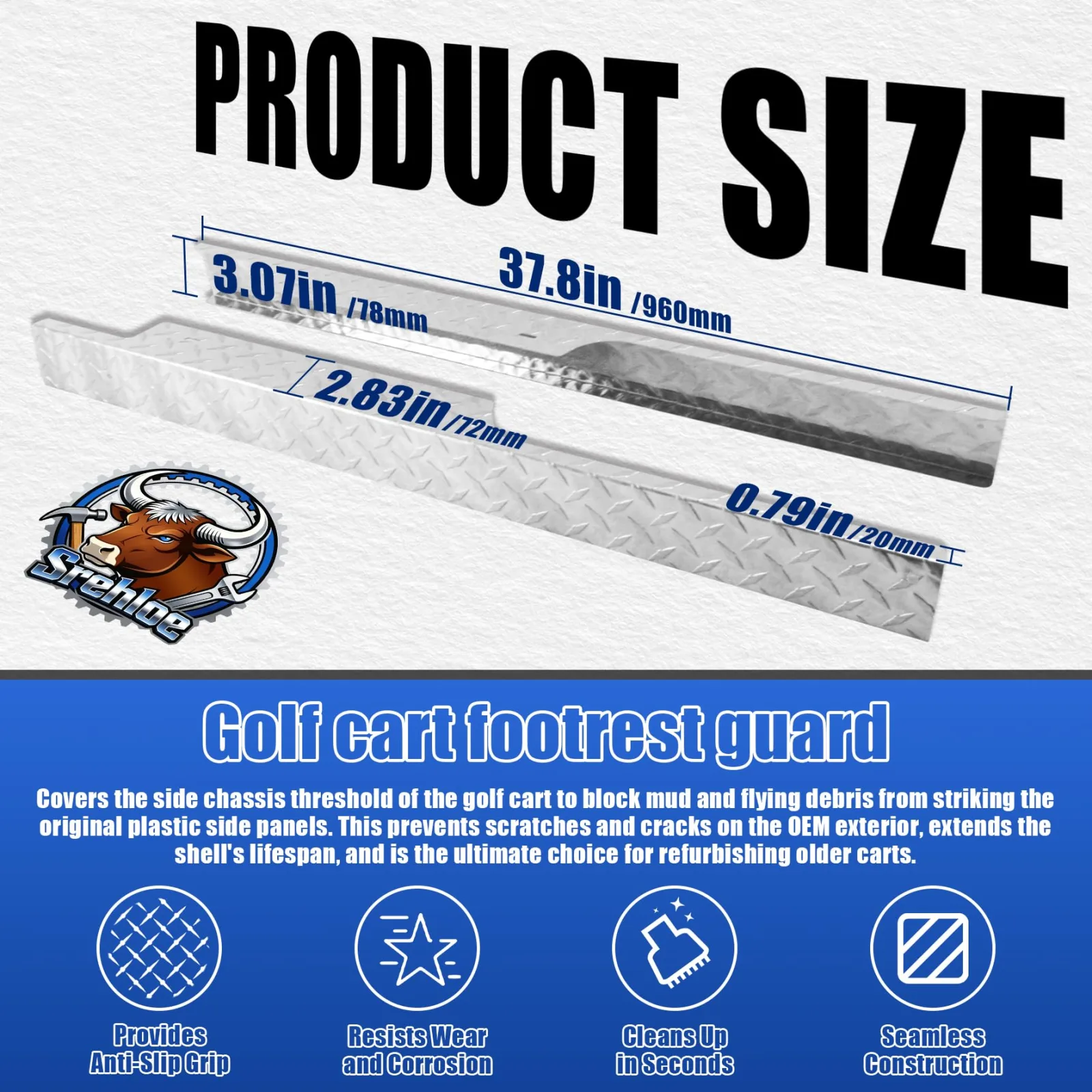 Srehloe Rocker Panel Covers for E-Z-GO TXT 1994-2013 image 2