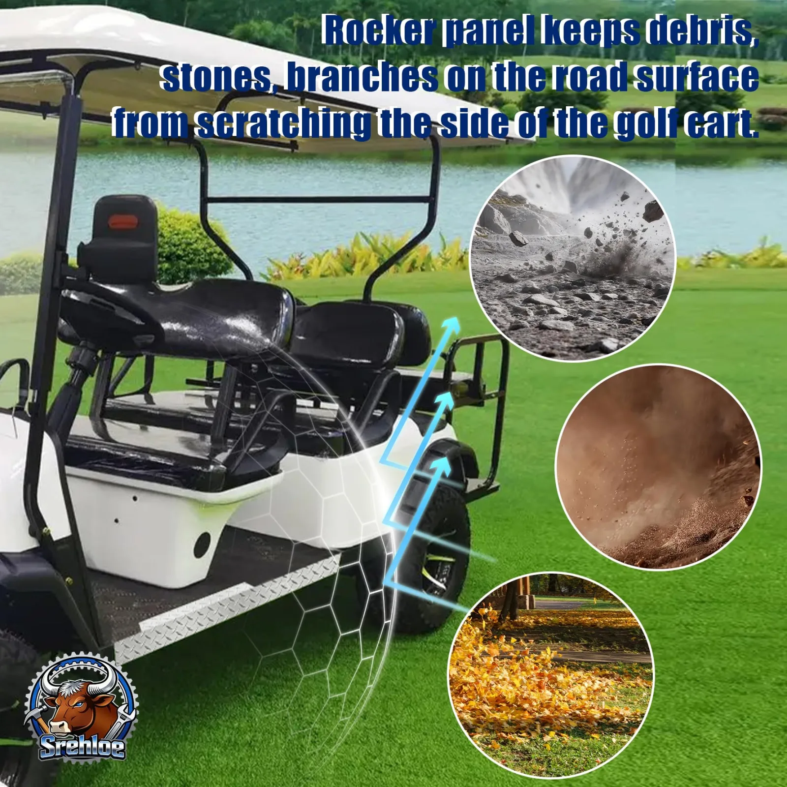 Srehloe Rocker Panel Covers for E-Z-GO TXT 1994-2013 image 4