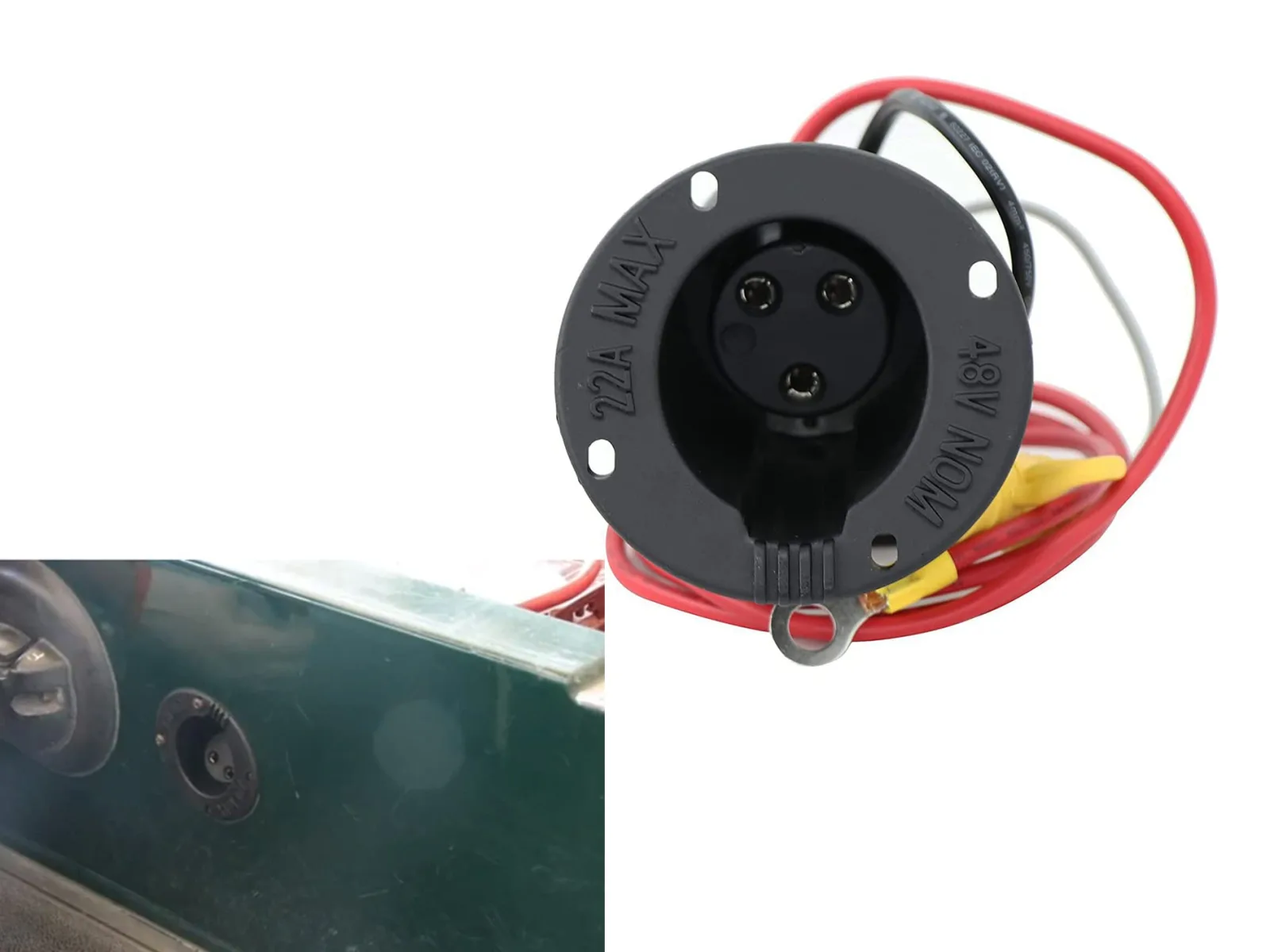 BestAccess 48V Charger Receptacle for Club Car DS image 2