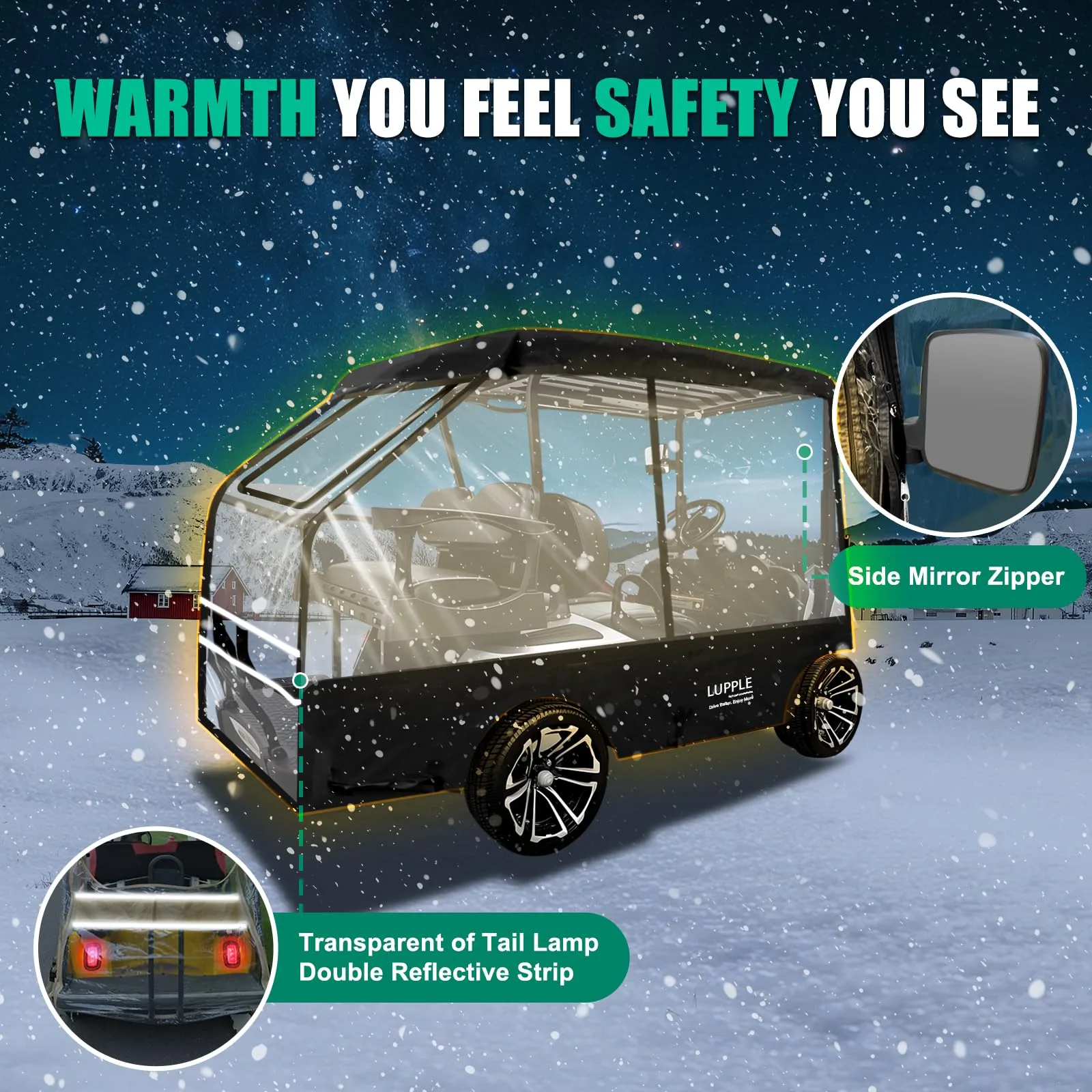 LUPPLE Golf Cart Enclosure for E-Z-GO TXT/RXV 59-Inch Roof image 4
