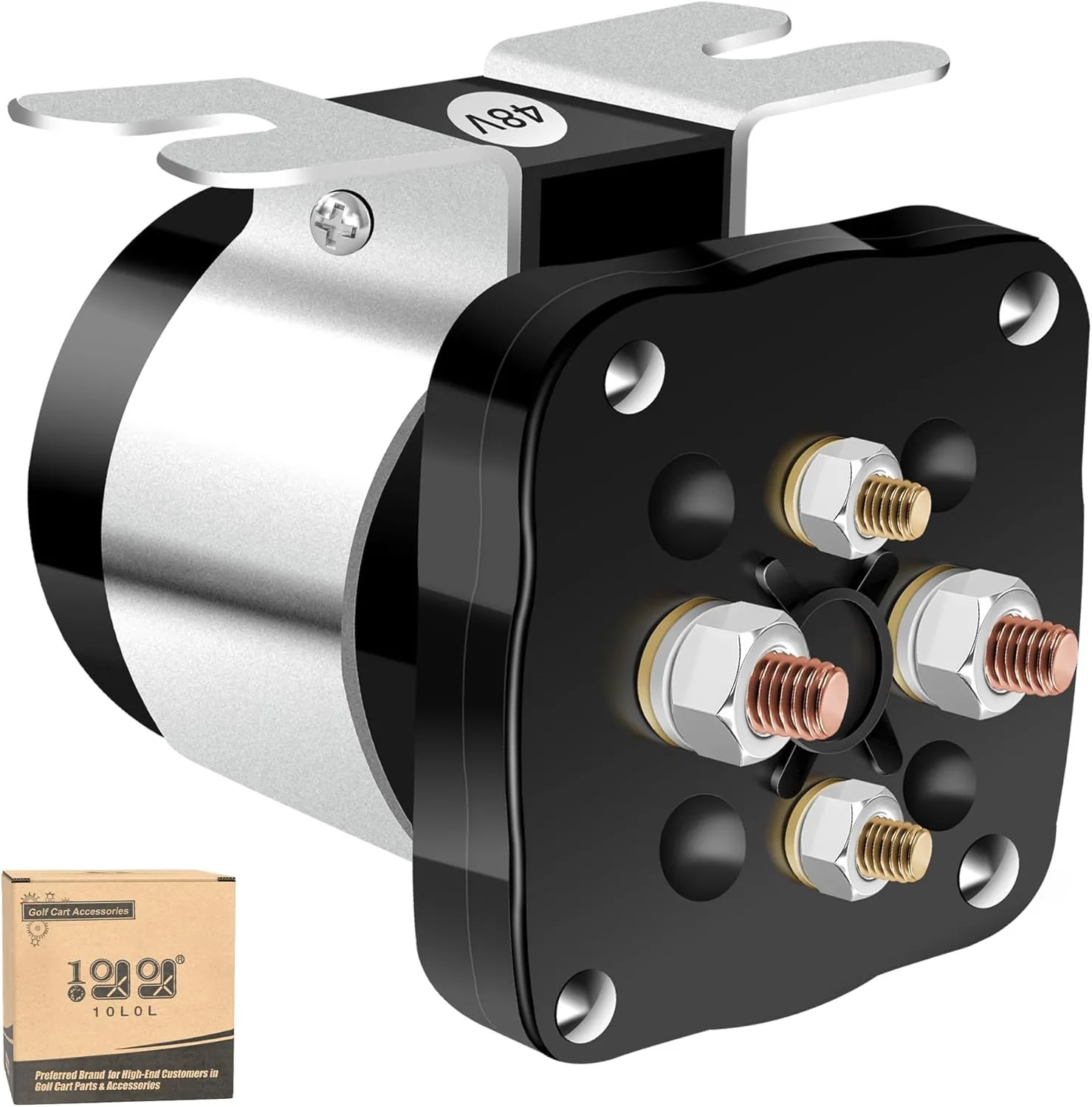 10L0L 48V Golf Cart Solenoid Relay, 4-Terminal