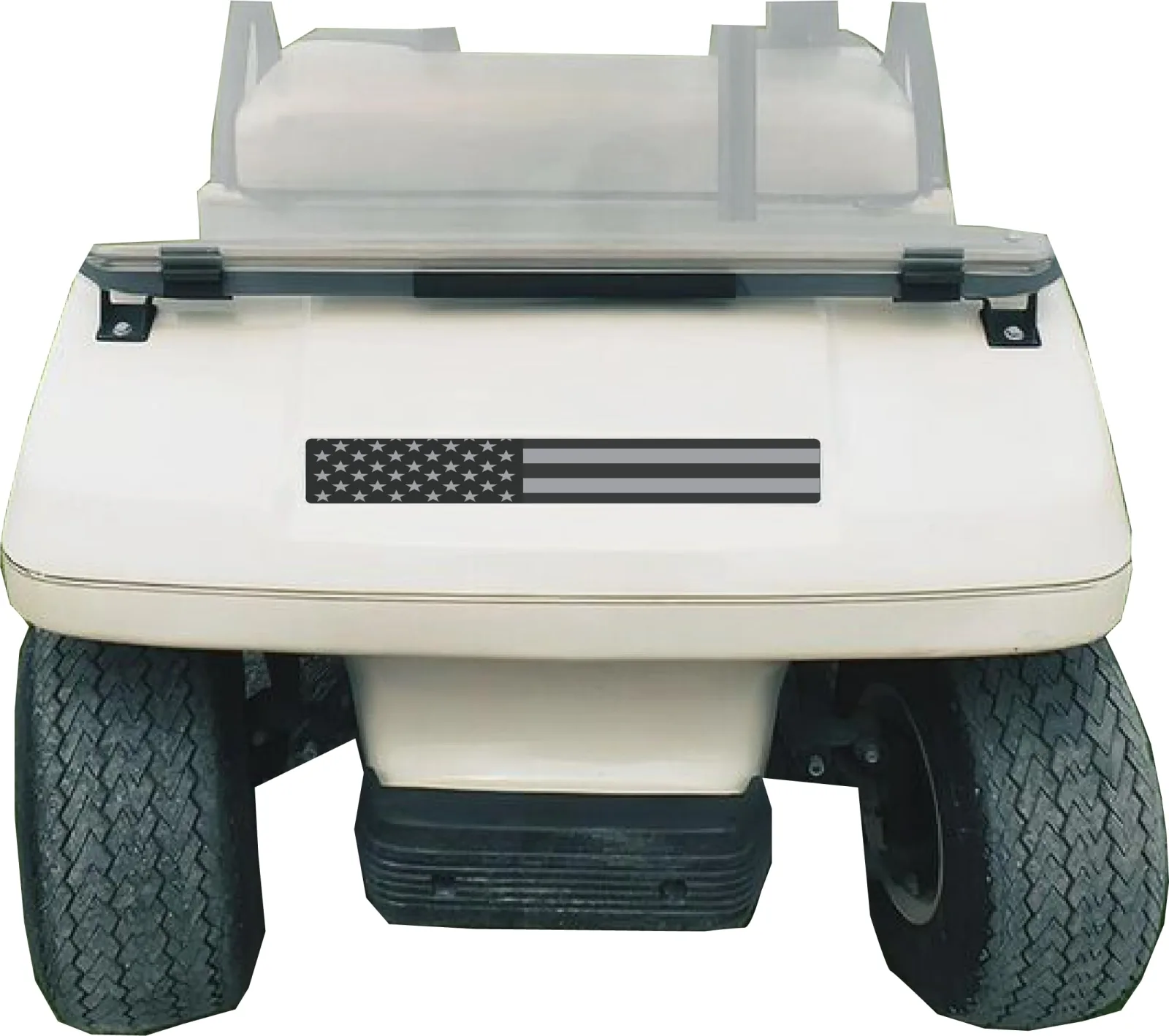 Club Car DS & Carryall American Flag Front Name Plate