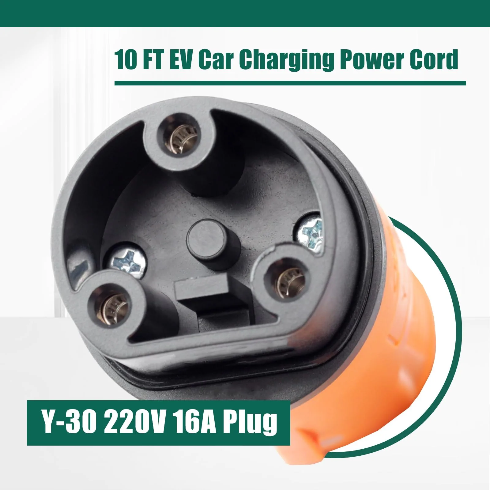 YUXIVCNE 16A Golf Cart Charging Power Cord, 10 ft image 2