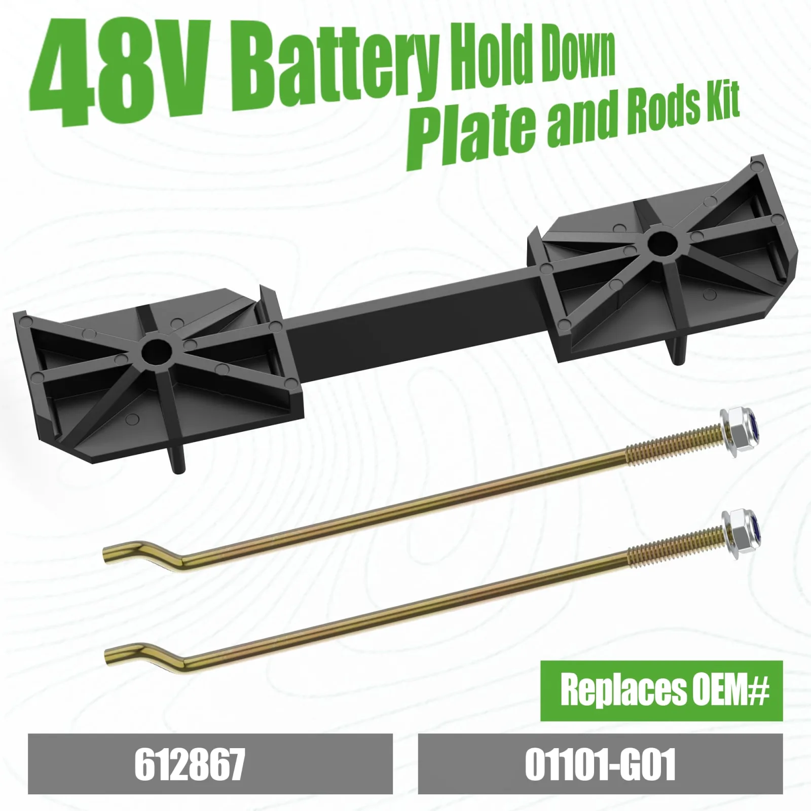 10L0L 48V Battery Hold-Down Kit for E-Z-GO TXT & RXV image 4
