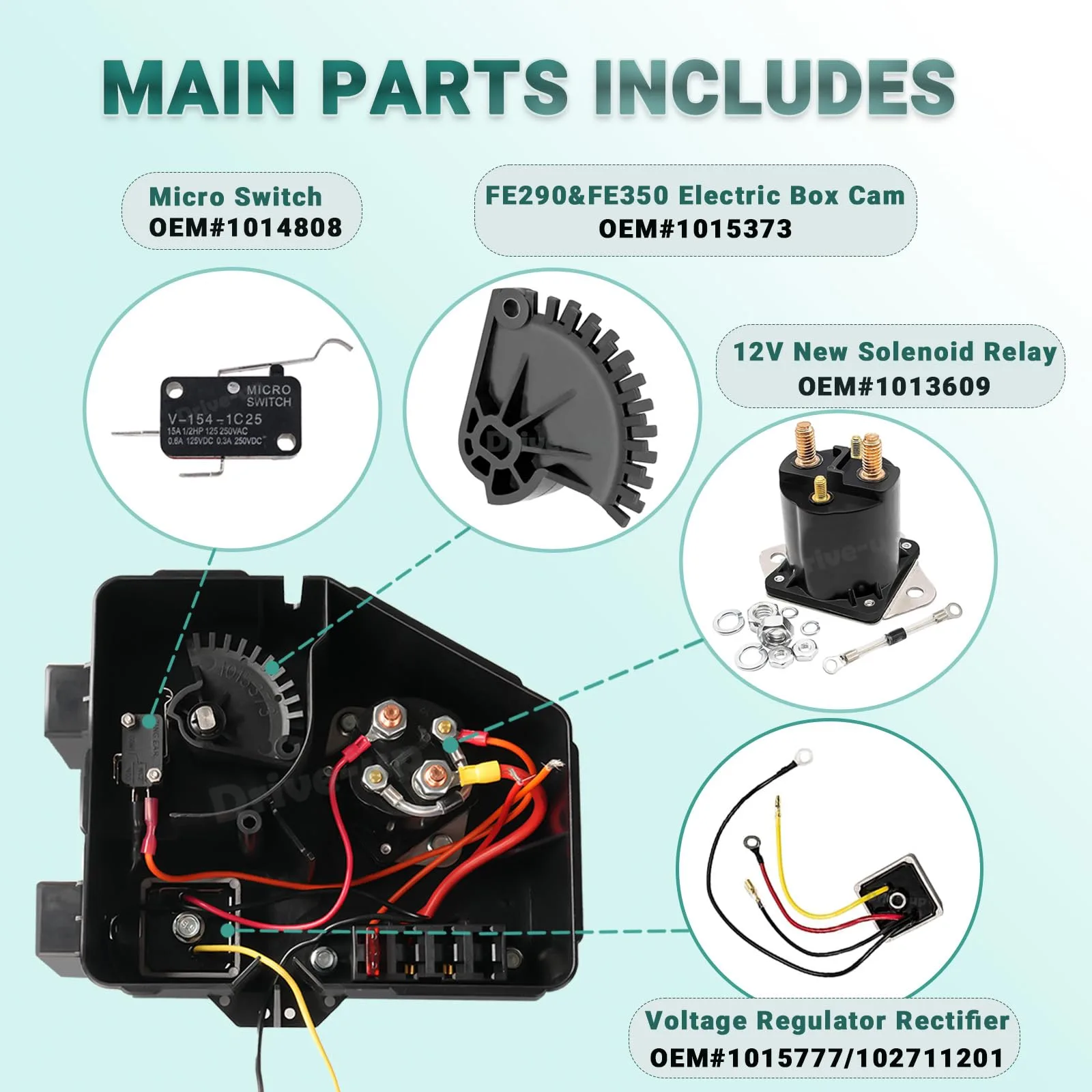 DRIVE UP Electrical Box Assembly for Club Car DS Gas image 2