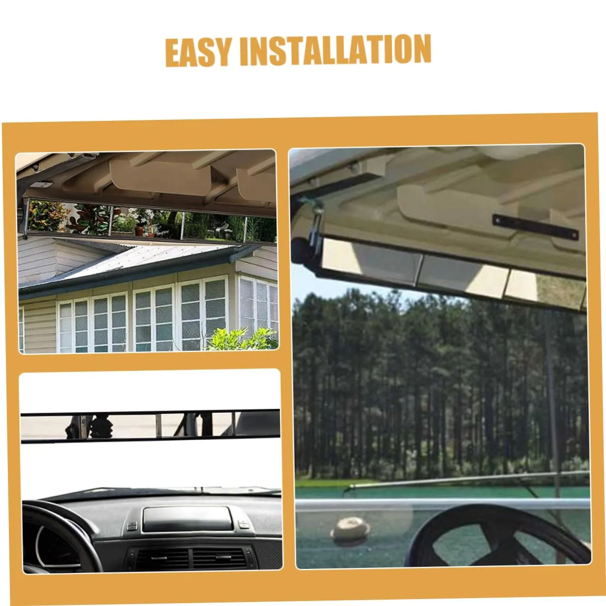 KESYOO Adjustable Wide-Angle Convex Rearview Mirror Pair - A34VQVB23E16JMA4W image 3