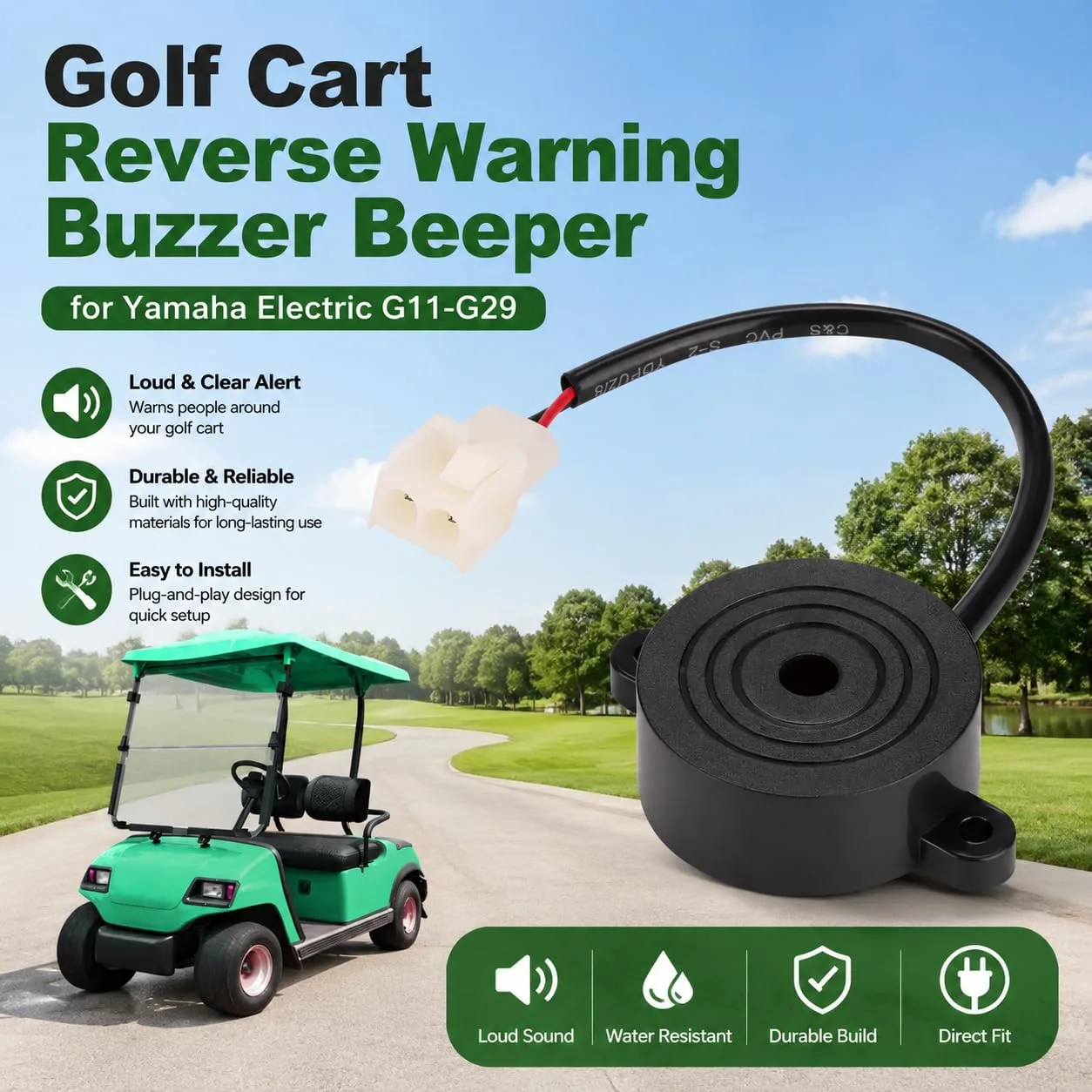 10L0L Reverse Buzzer for Yamaha Electric G11-G29 Golf Carts image 3