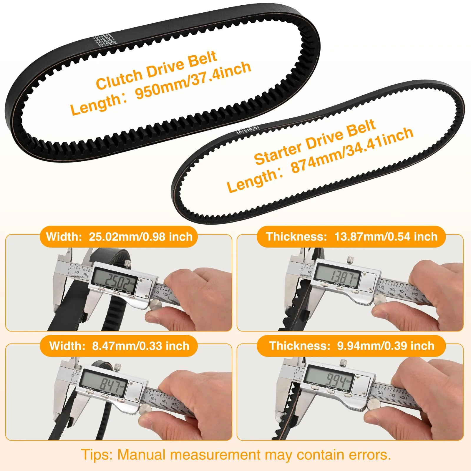 Nilight Club Car Drive and Starter Belt Kit Bel-2432 image 2