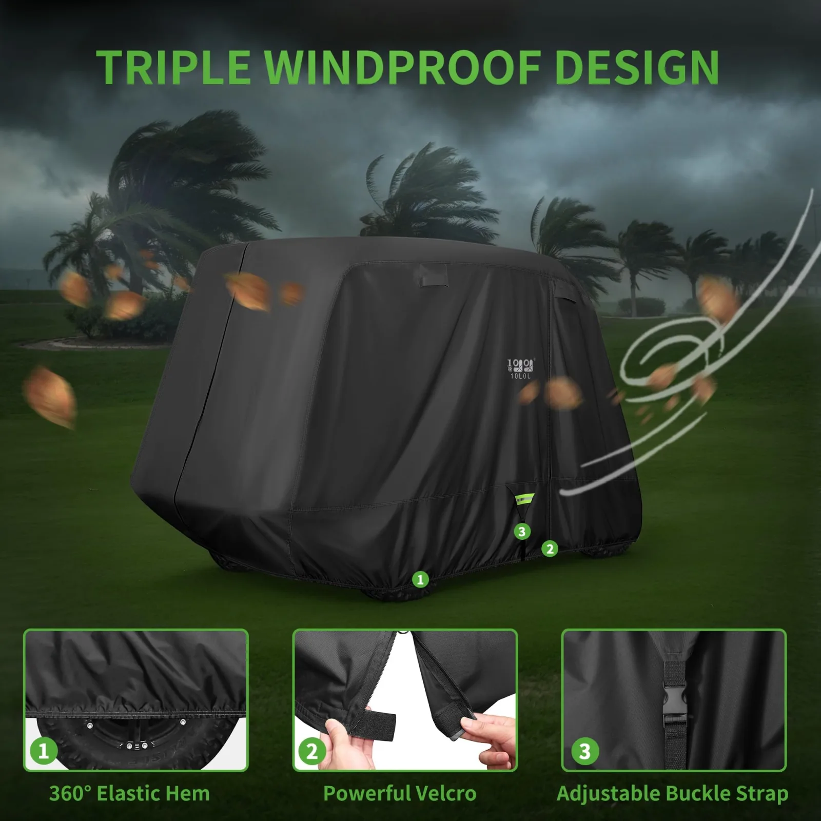 10L0L 650D Golf Cart Cover for EZGO, Club Car & Yamaha image 4